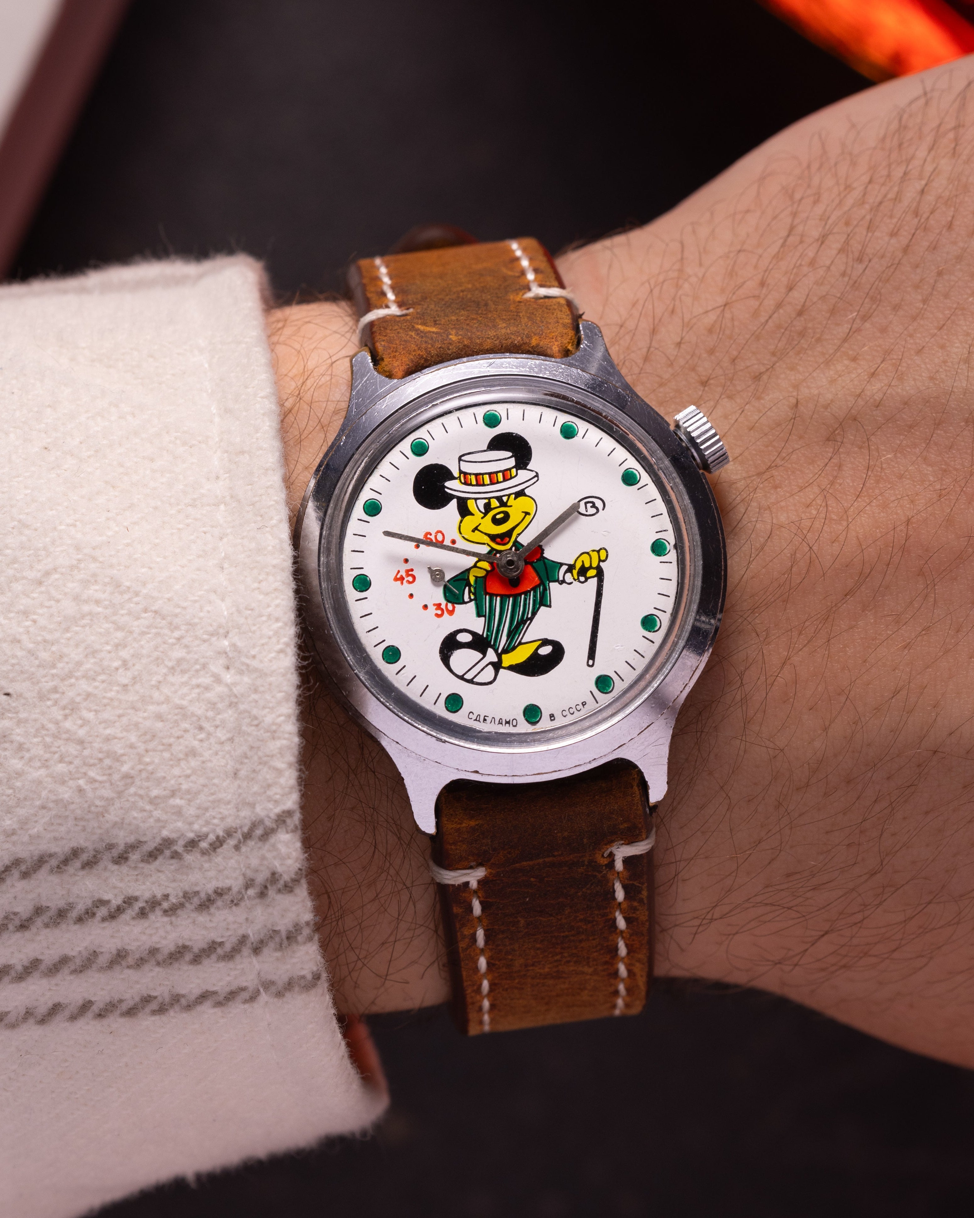 Vintage Soviet "Wostok (Vostok) Mickey Mouse" Cartoon Watch for Collection - VintageDuMarko