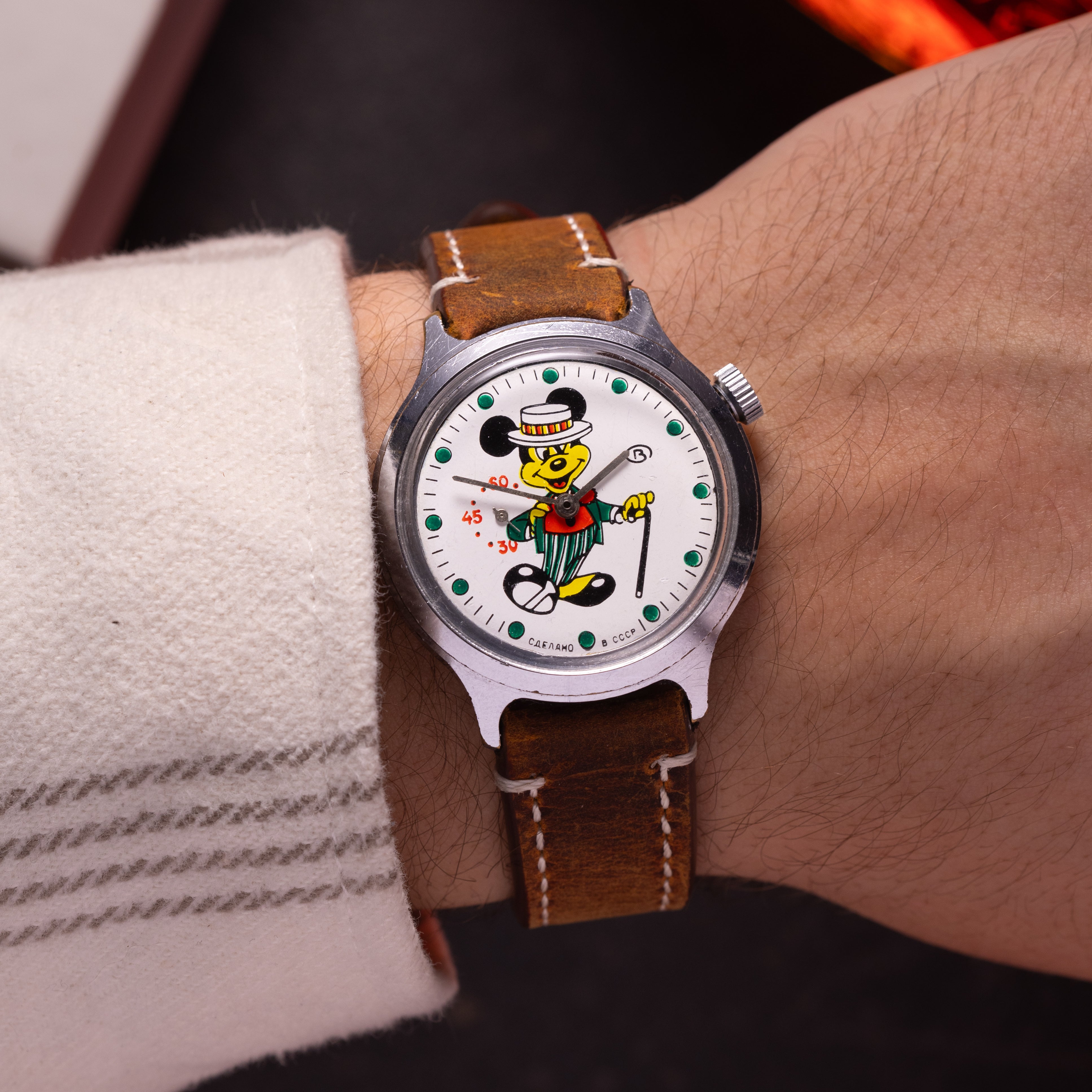 Vintage Soviet "Wostok (Vostok) Mickey Mouse" Cartoon Watch for Collection - VintageDuMarko