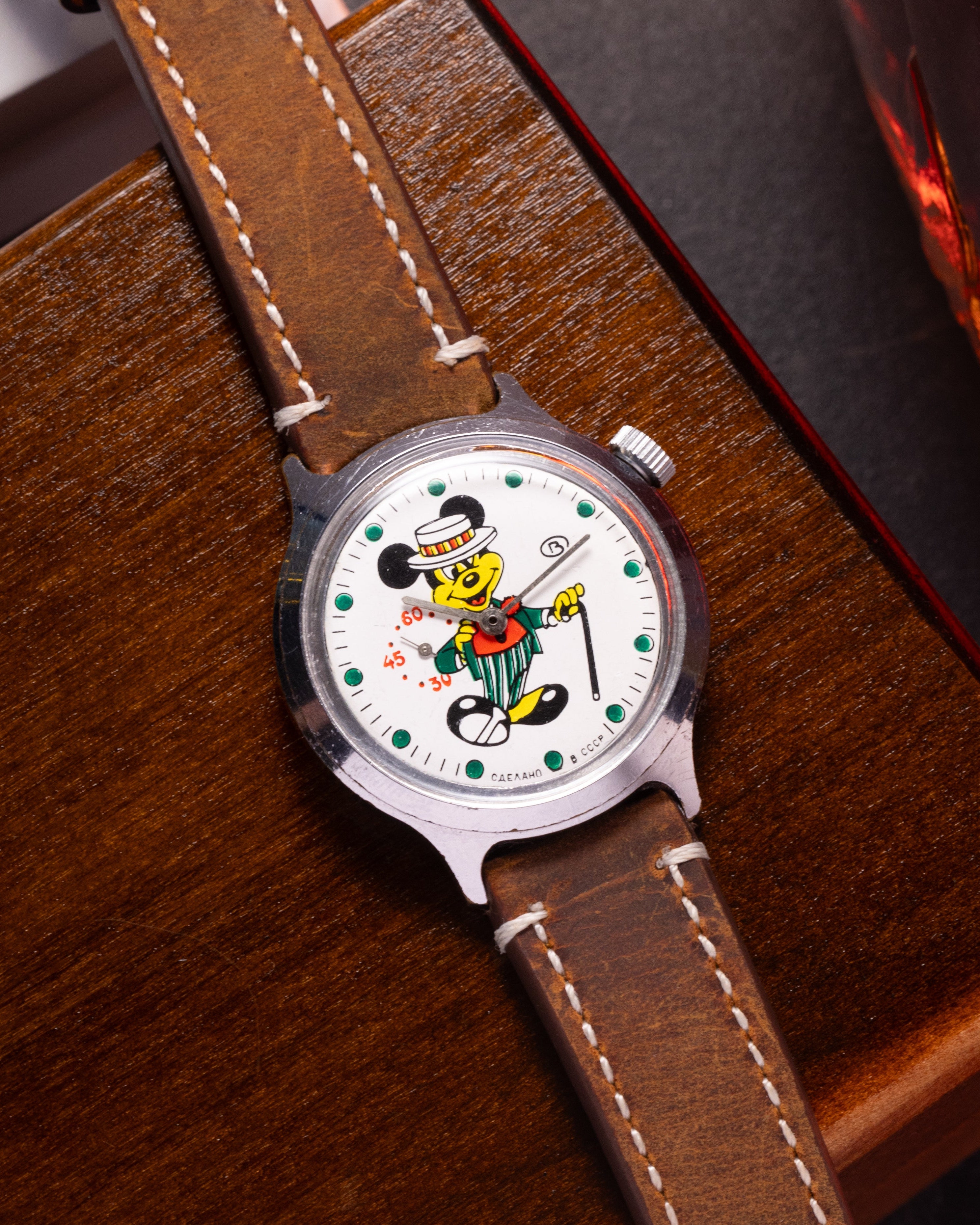 Vintage Soviet "Wostok (Vostok) Mickey Mouse" Cartoon Watch for Collection - VintageDuMarko