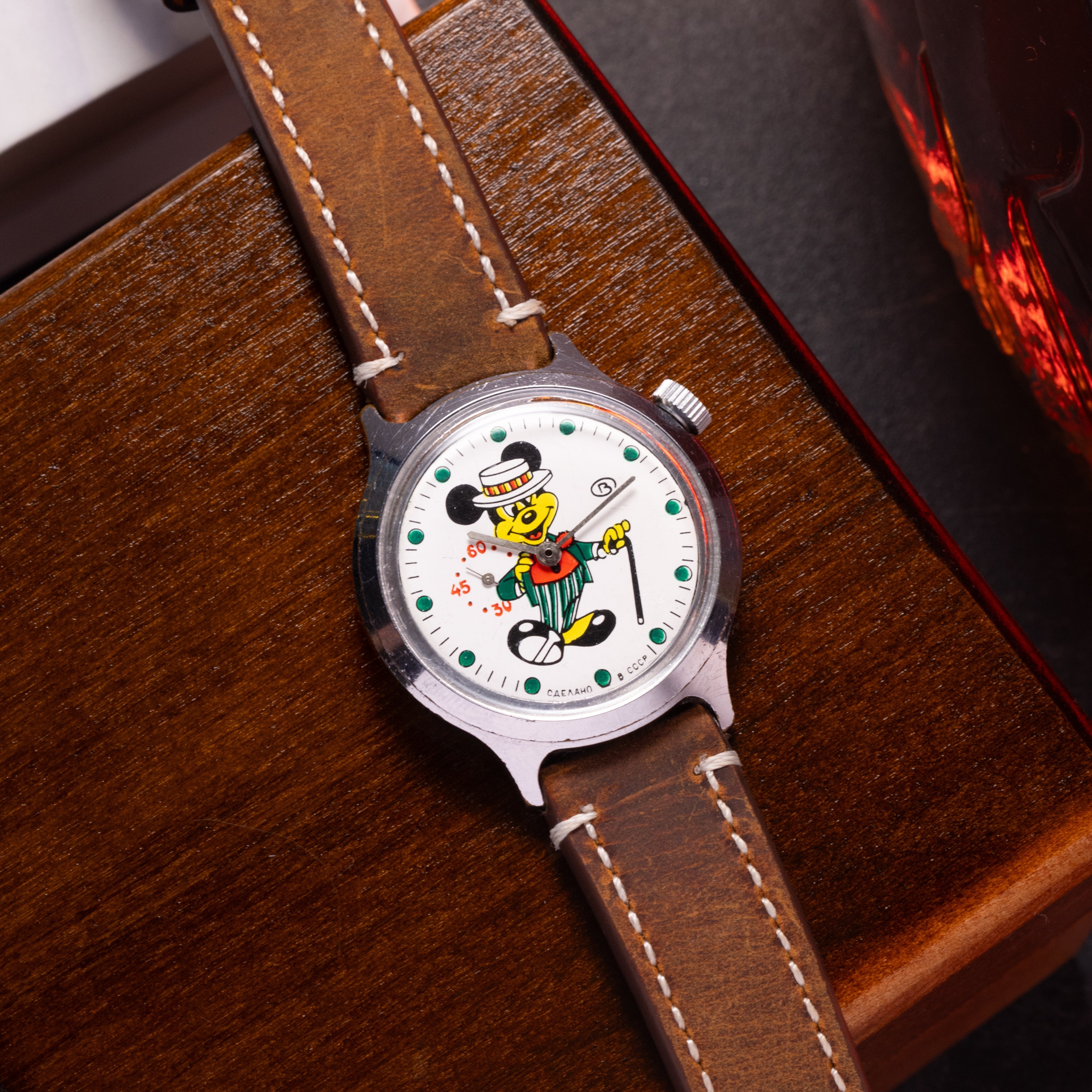 Vintage Soviet "Wostok (Vostok) Mickey Mouse" Cartoon Watch for Collection - VintageDuMarko
