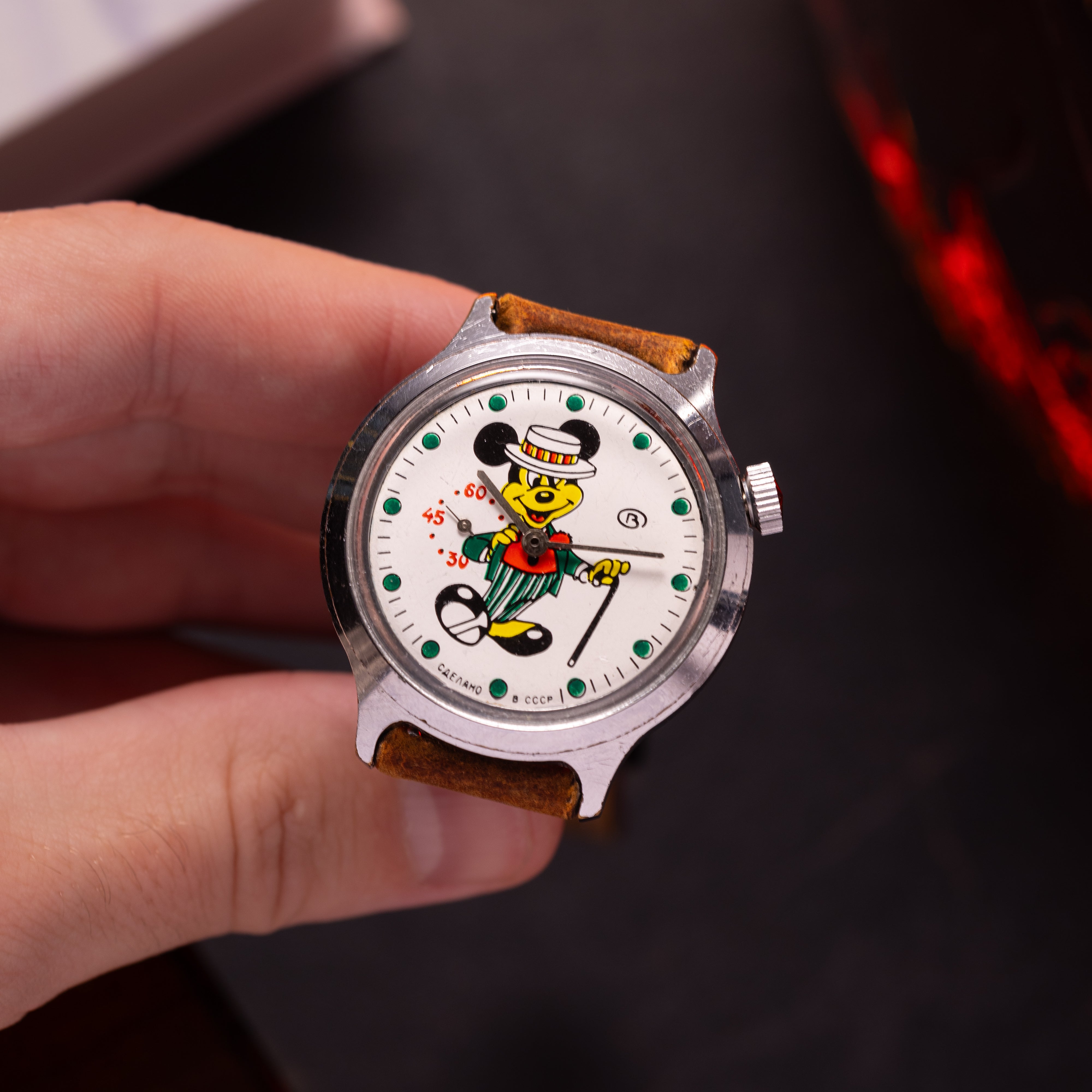 Vintage Soviet "Wostok (Vostok) Mickey Mouse" Cartoon Watch for Collection - VintageDuMarko