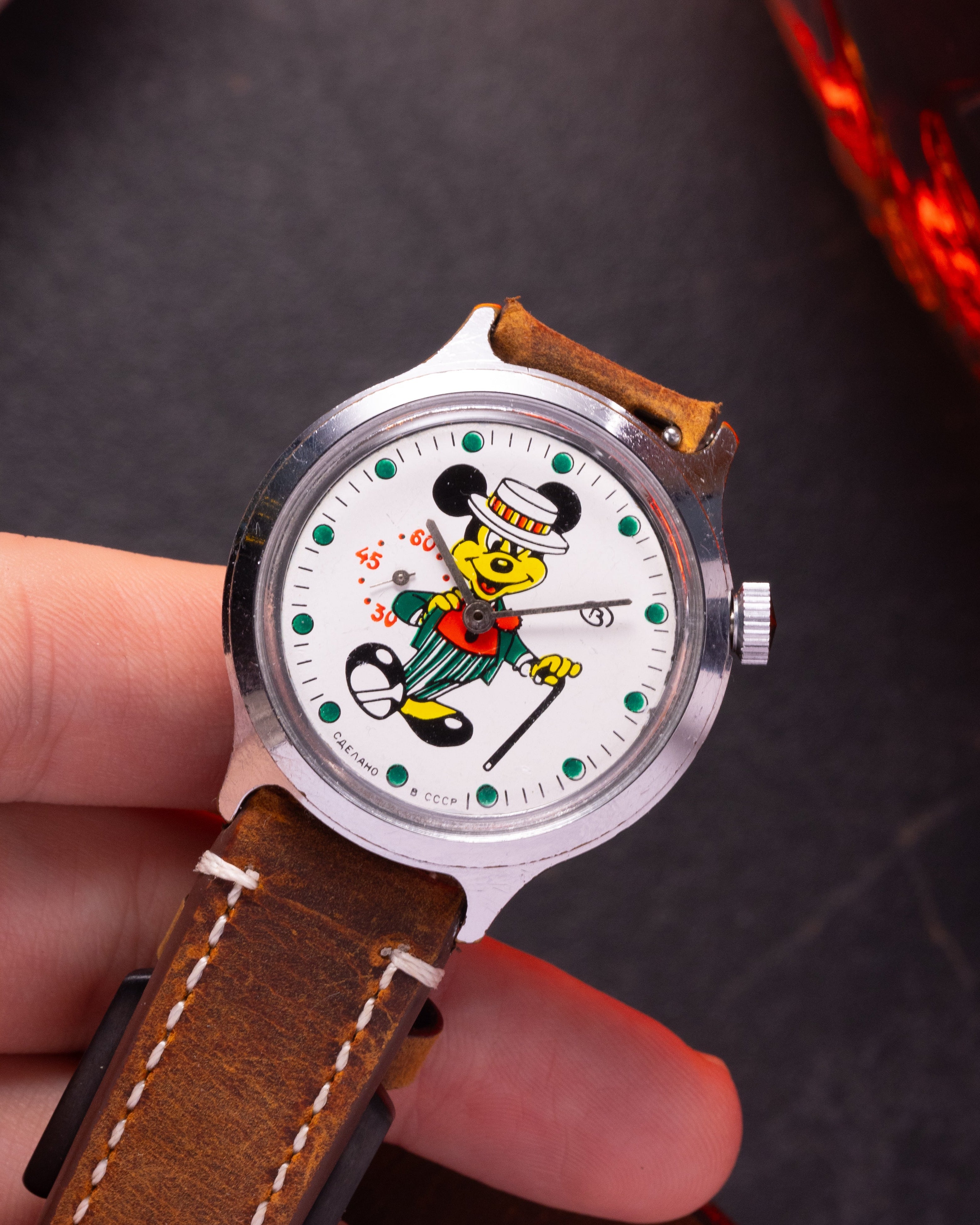 Vintage Soviet "Wostok (Vostok) Mickey Mouse" Cartoon Watch for Collection - VintageDuMarko