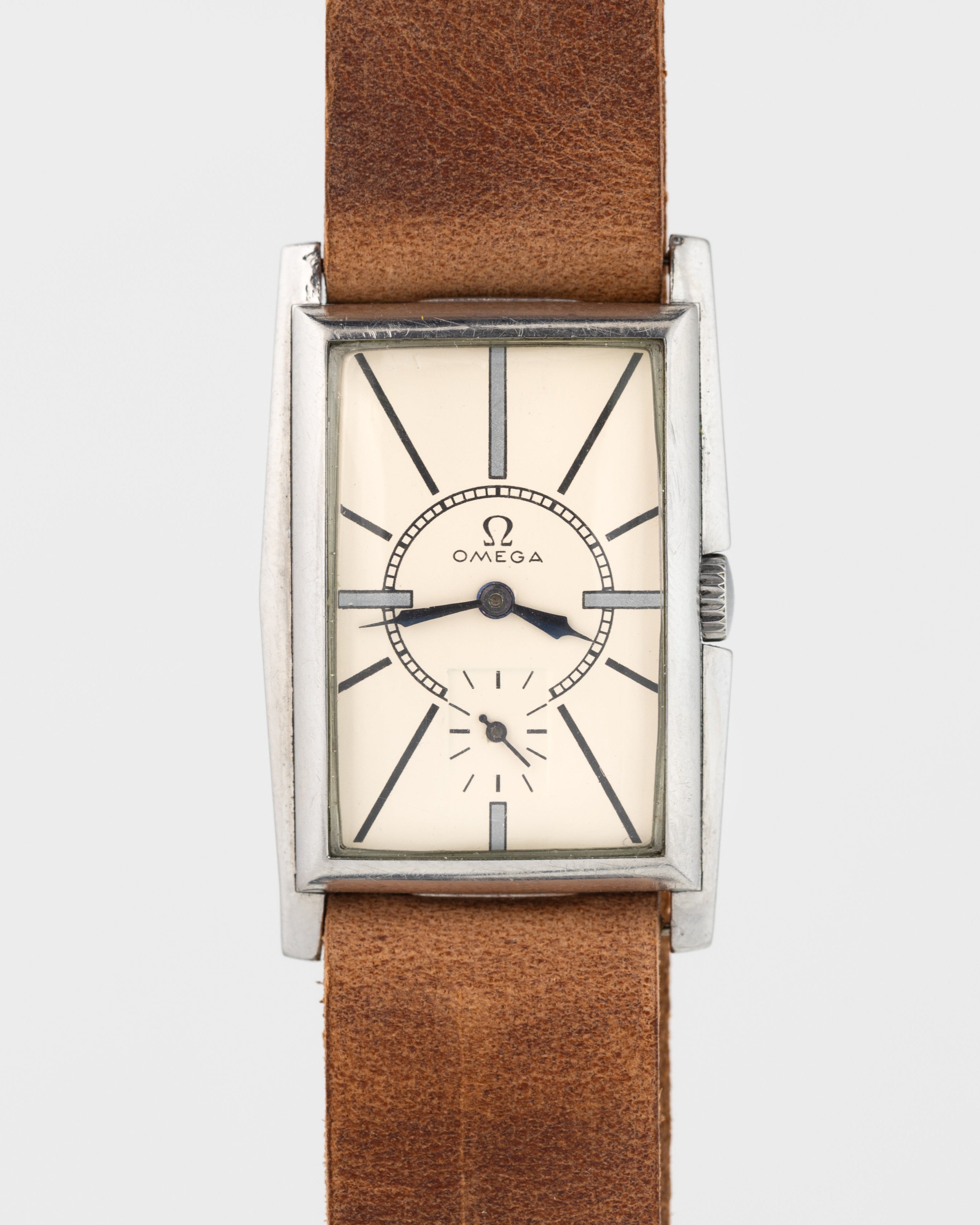 Vintage Square Omega Tank Style Watch with a NATO strap - VintageDuMarko