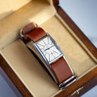 Vintage Square Watch "Omega" in Tank Style, Rare Swiss Watches - VintageDuMarko