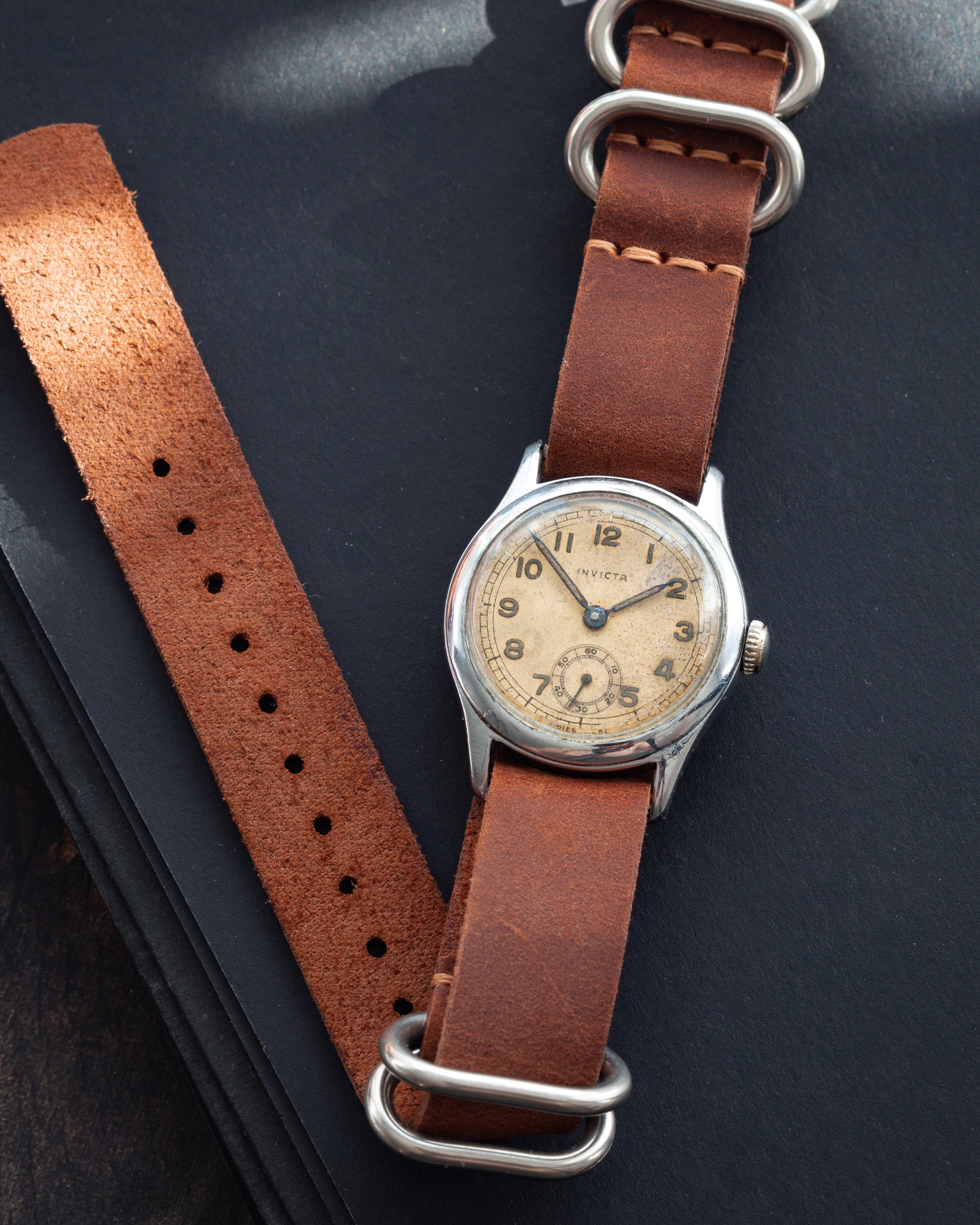 Vintage Swiss Military Watch "Invicta" - VintageDuMarko