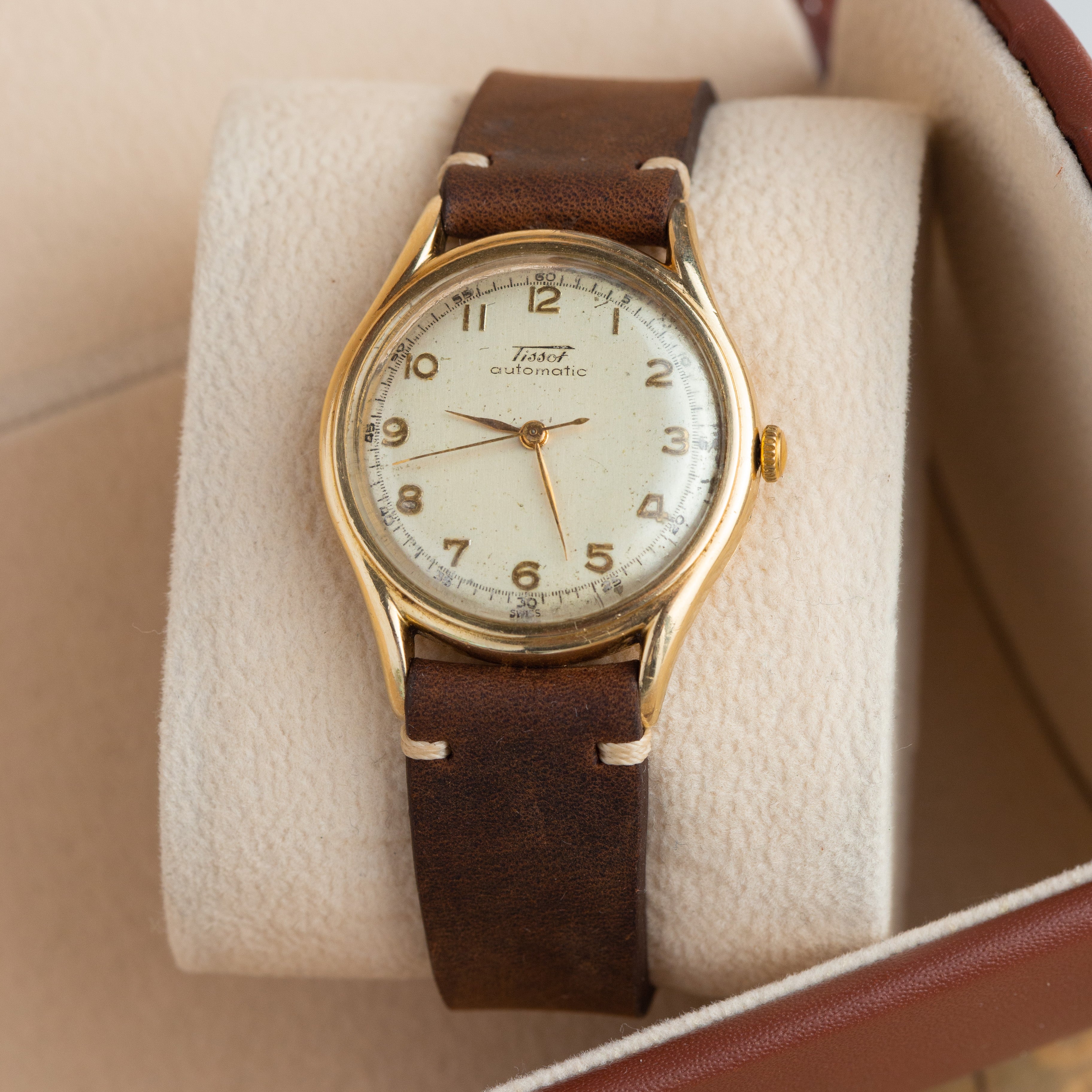 Vintage "Tissot Bamper" Automatic Watch, 14K Gold Plated, Swiss Men's Watch - VintageDuMarko