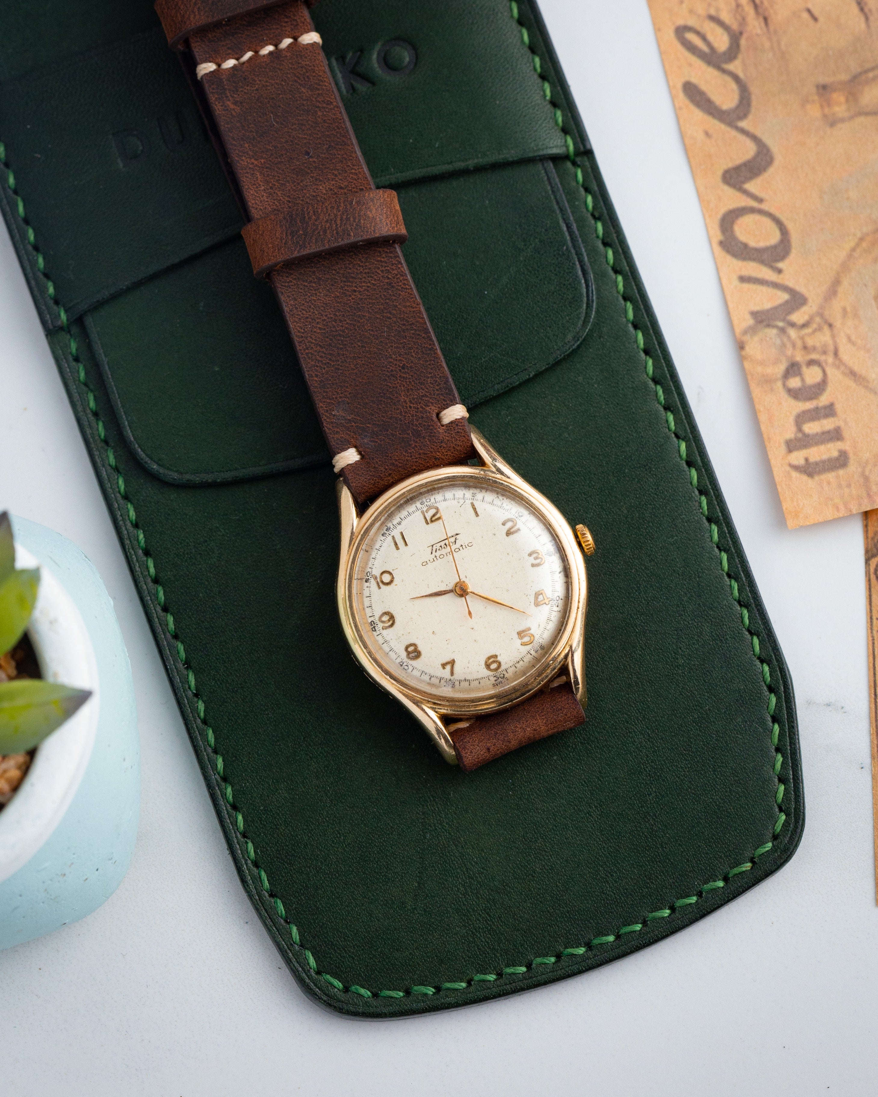 Vintage "Tissot Bamper" Automatic Watch, 14K Gold Plated, Swiss Men's Watch - VintageDuMarko