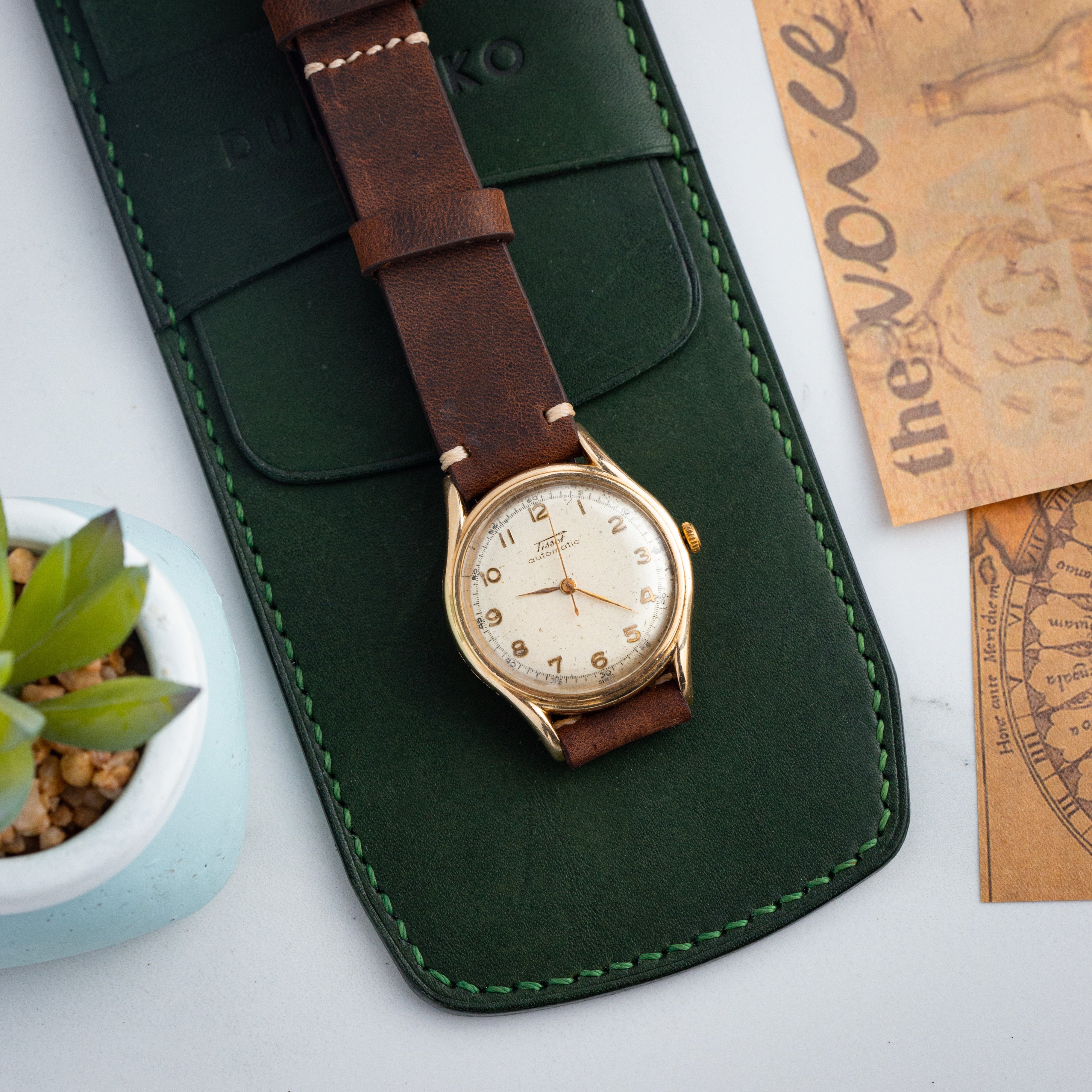 Vintage "Tissot Bamper" Automatic Watch, 14K Gold Plated, Swiss Men's Watch - VintageDuMarko