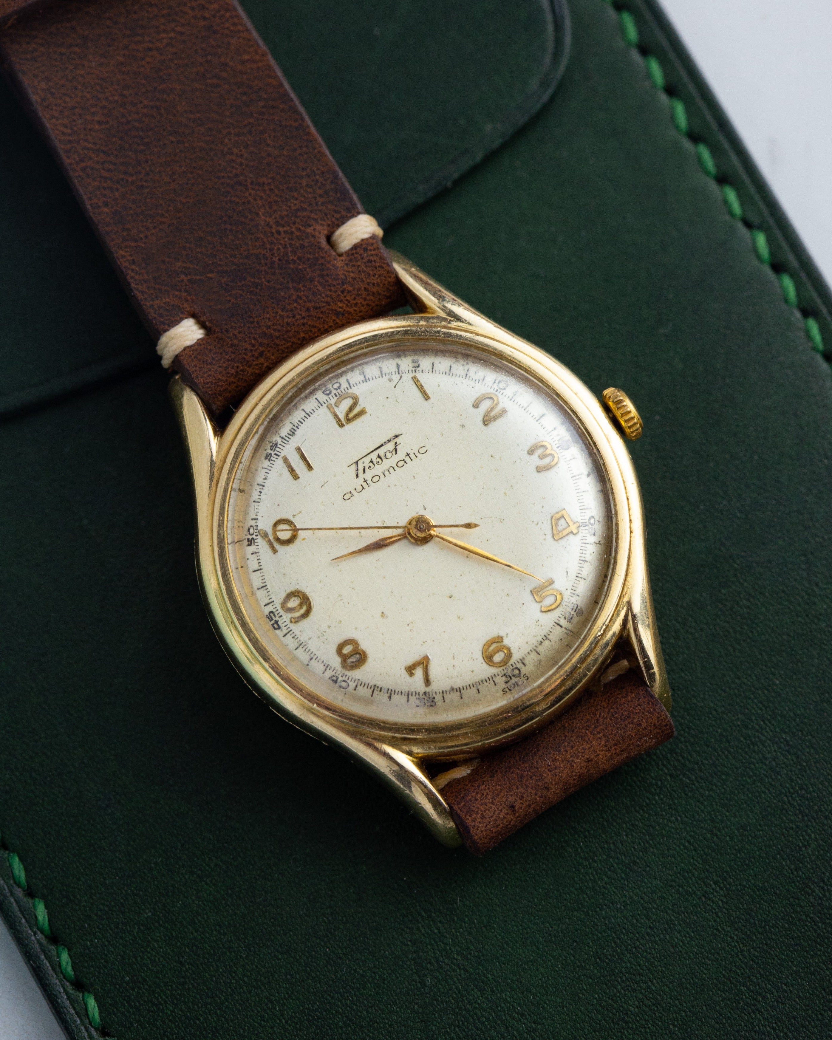 Vintage "Tissot Bamper" Automatic Watch, 14K Gold Plated, Swiss Men's Watch - VintageDuMarko