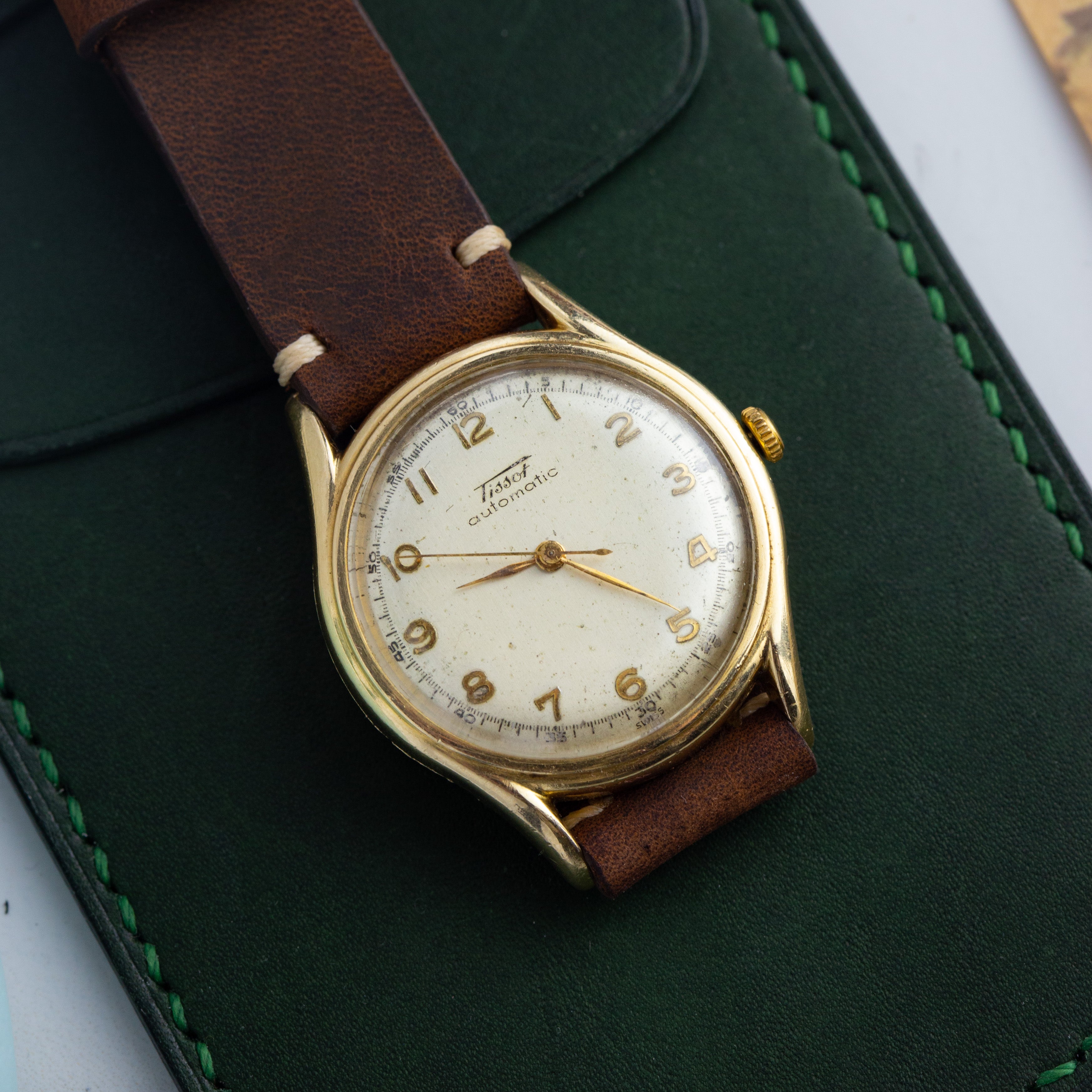 Vintage "Tissot Bamper" Automatic Watch, 14K Gold Plated, Swiss Men's Watch - VintageDuMarko