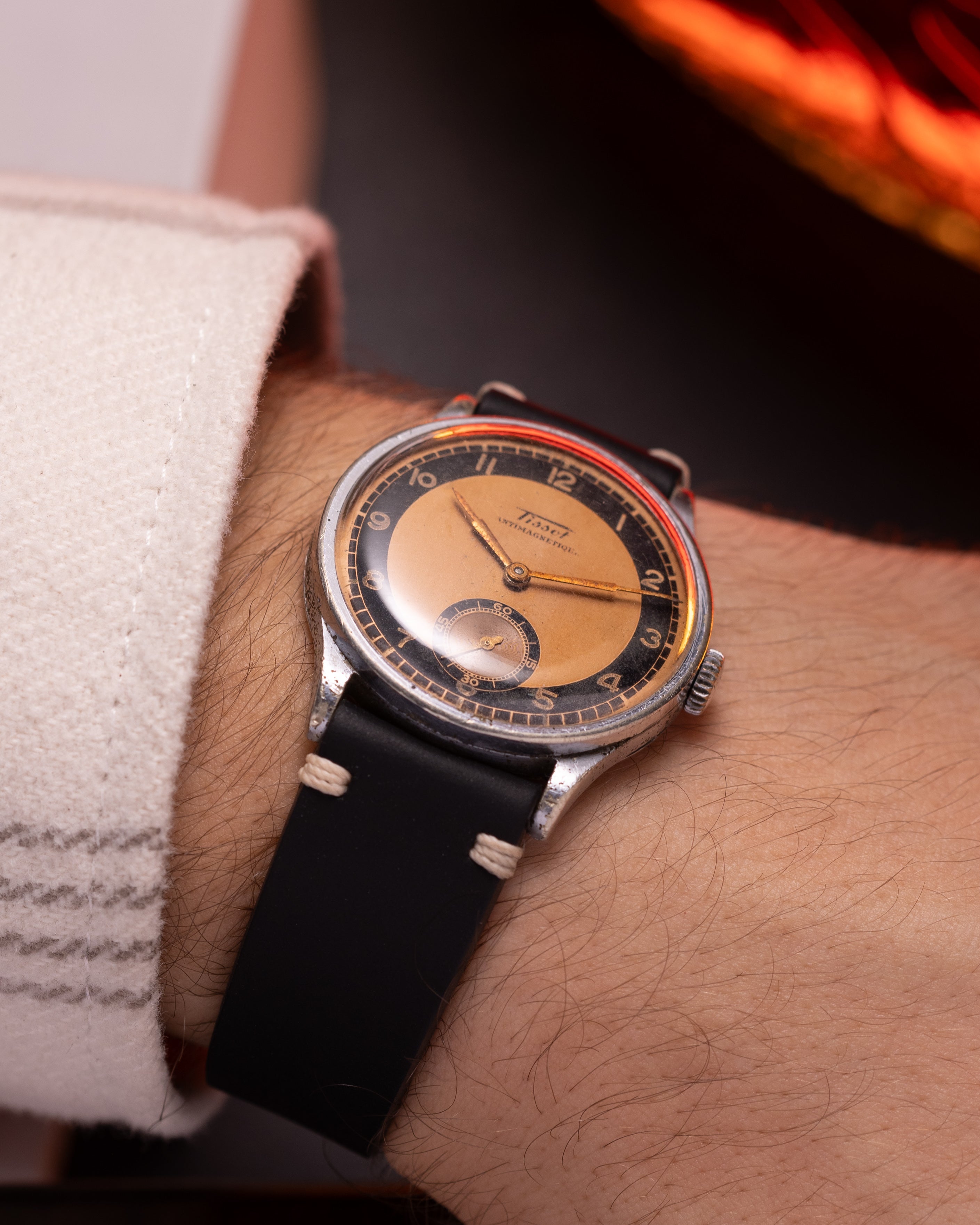 Vintage "Tissot" Two-Tone Salmon Antimagnetic Watch - VintageDuMarko