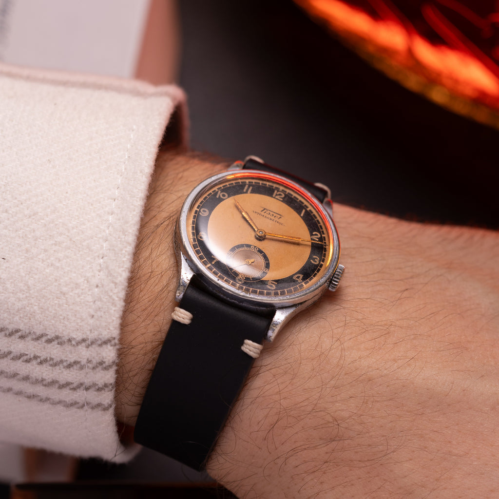 Vintage "Tissot" Two-Tone Salmon Antimagnetic Watch - VintageDuMarko