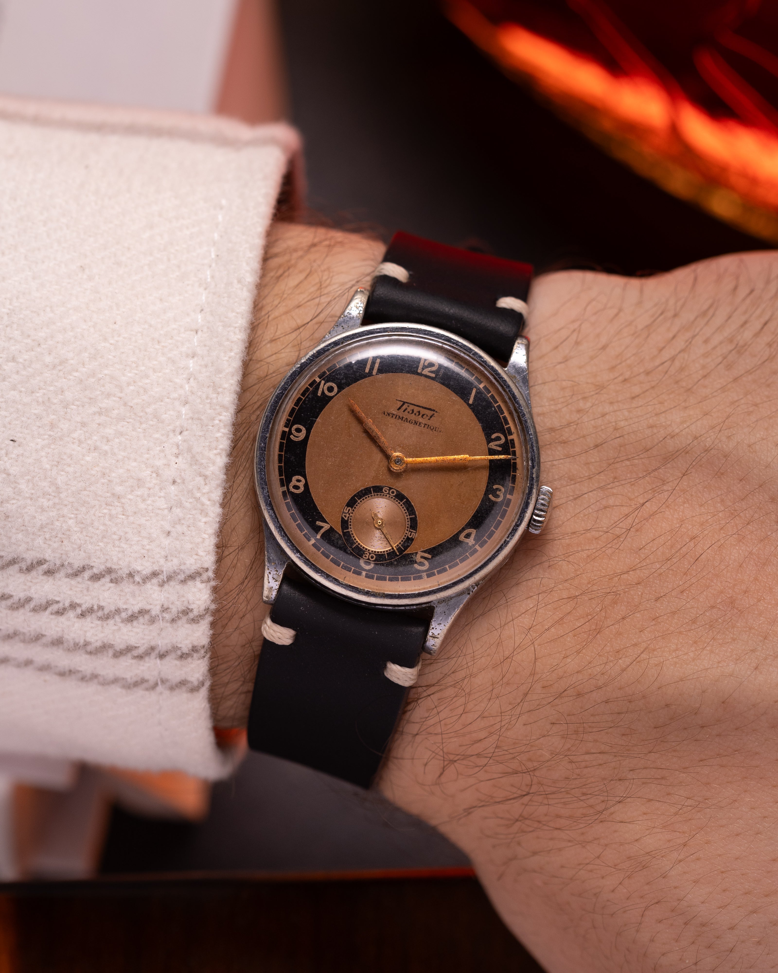 Vintage "Tissot" Two-Tone Salmon Antimagnetic Watch - VintageDuMarko