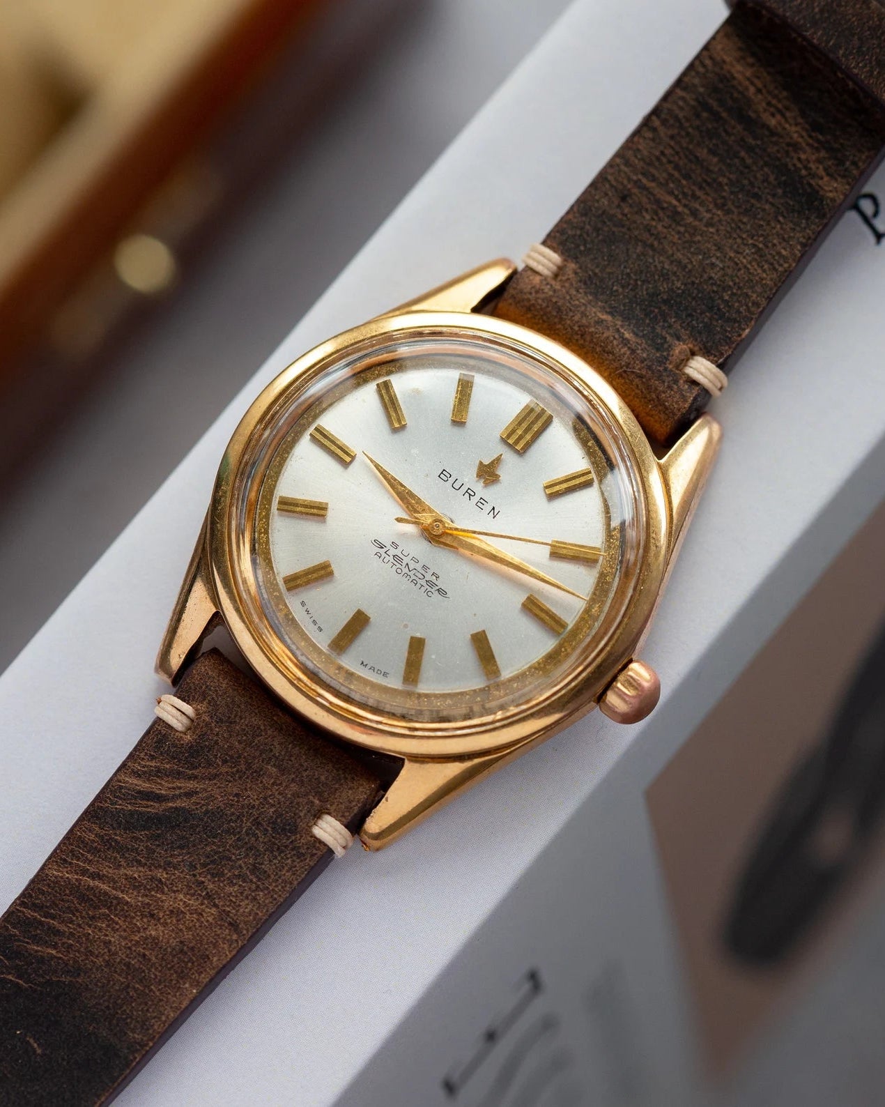 Vintage Watch "Buren", Swiss Automatic Gold Plated Watch - VintageDuMarko