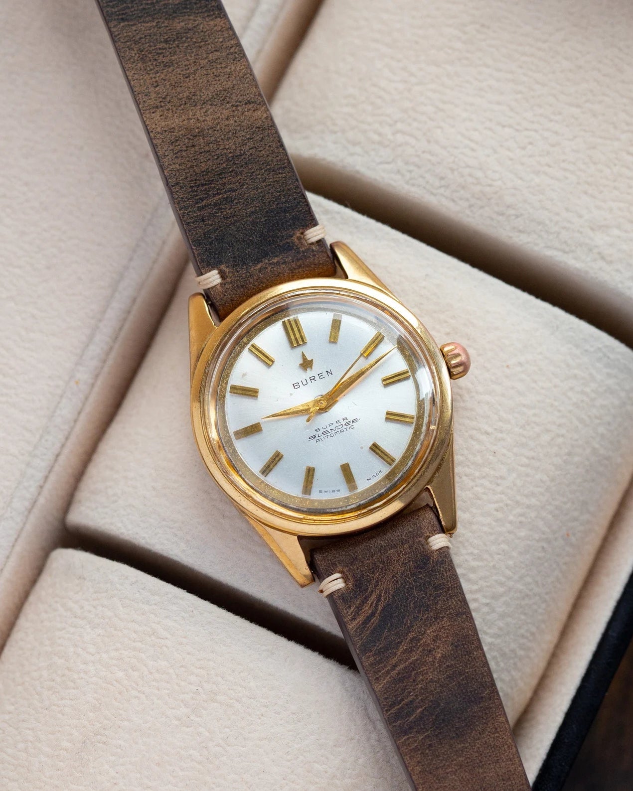 Vintage Watch "Buren", Swiss Automatic Gold Plated Watch - VintageDuMarko