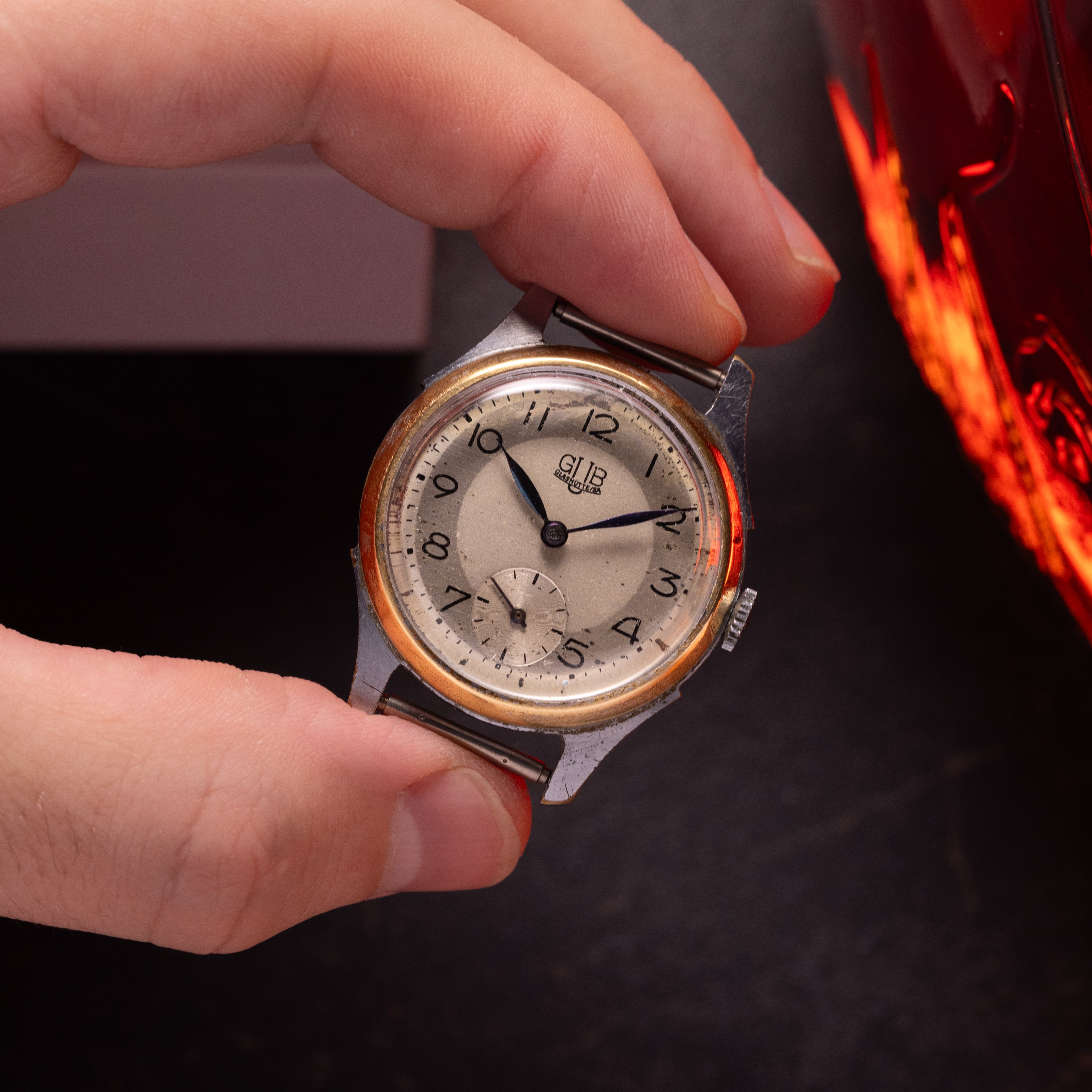 Vintage watch "GUB Glashutte Original", German Retro Watch - VintageDuMarko