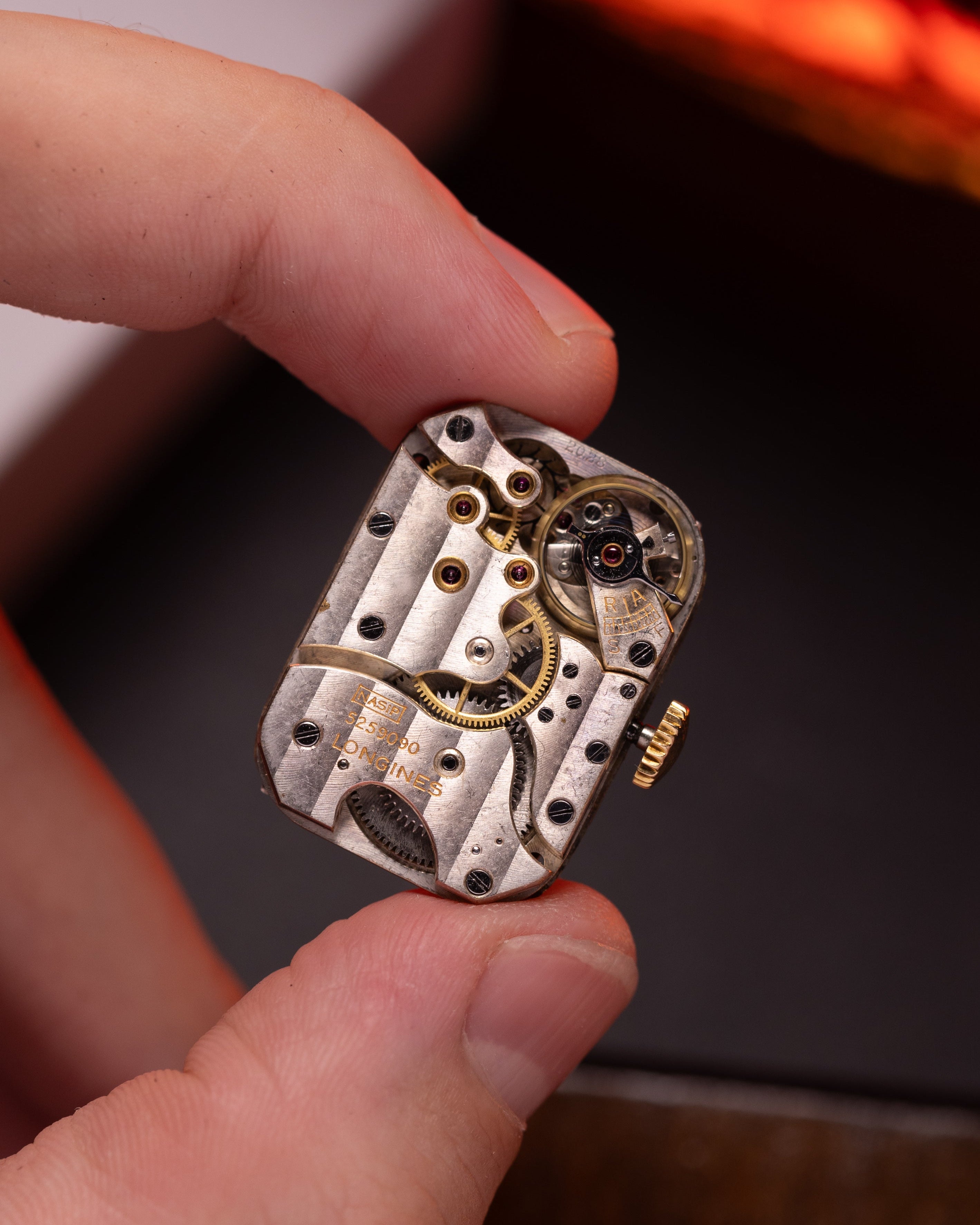 Vintage watch Longines Solid Gold Tank, Art Deco from 1930s - VintageDuMarko