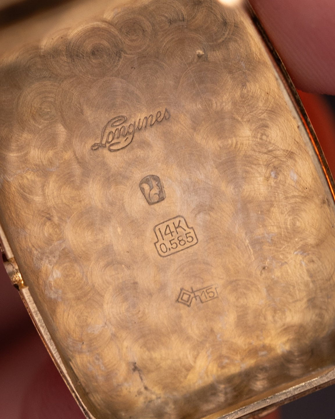 Vintage watch Longines Solid Gold Tank, Art Deco from 1930s - VintageDuMarko