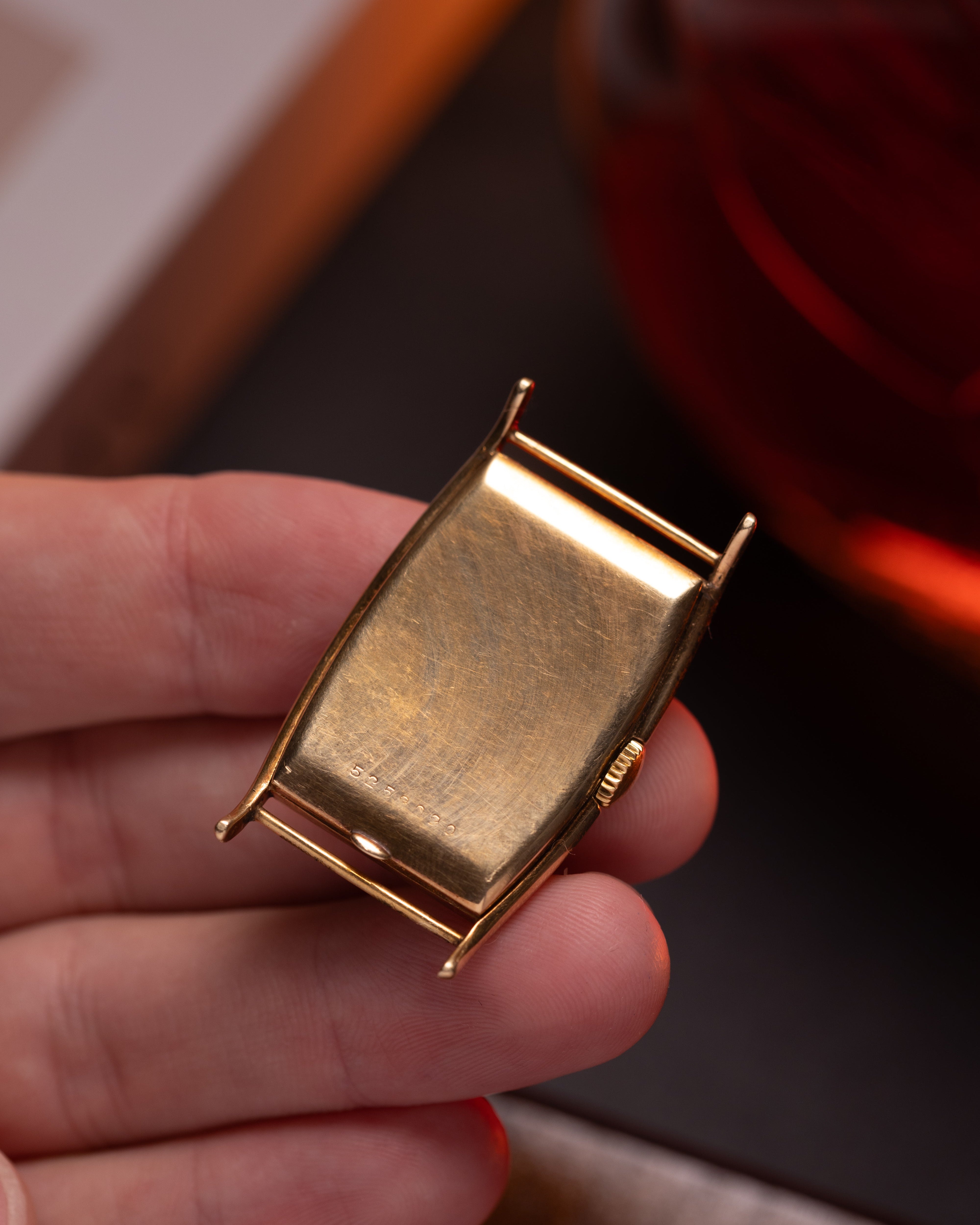 Vintage watch Longines Solid Gold Tank, Art Deco from 1930s - VintageDuMarko