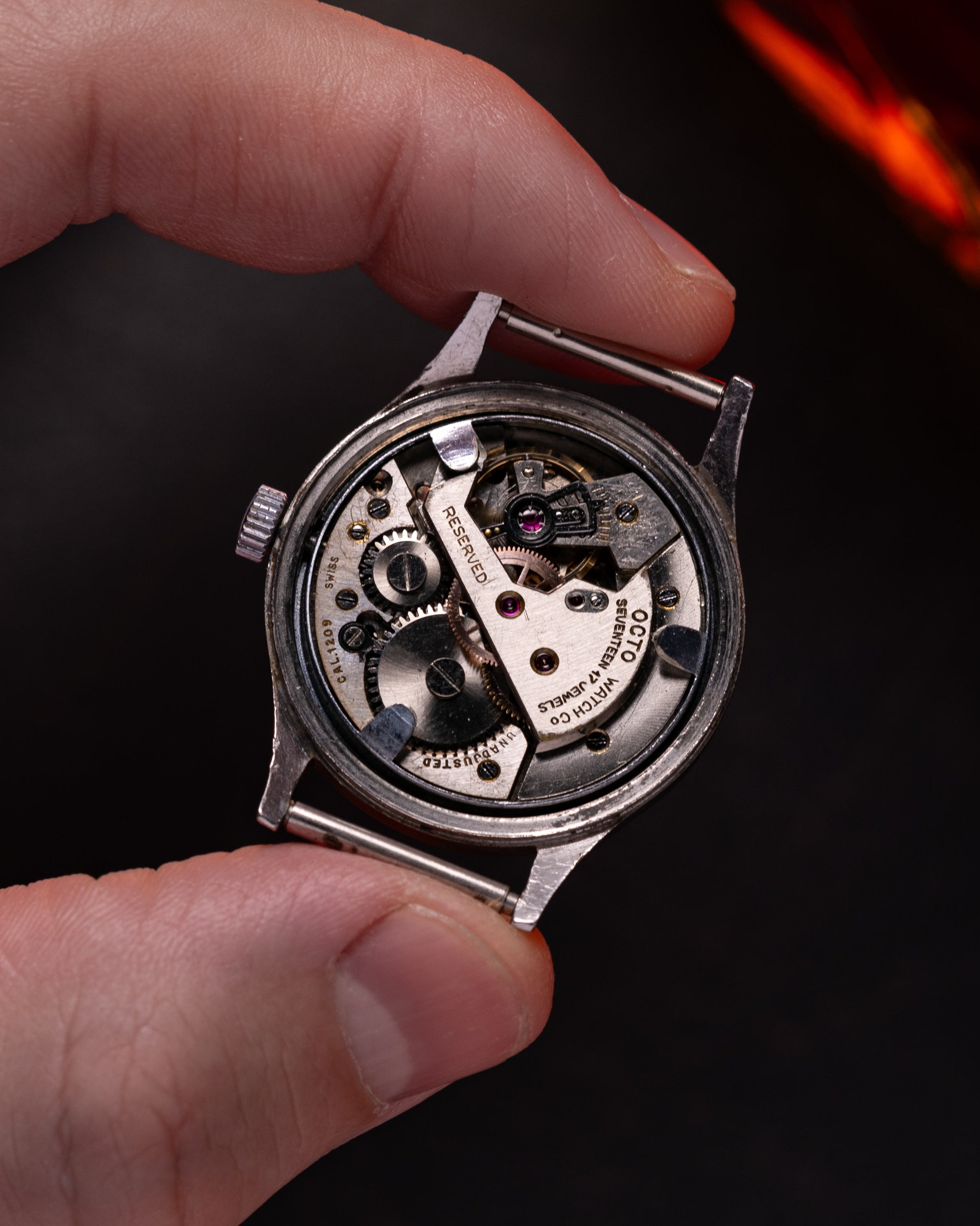 Vintage watch "Octo" with brown dial, Original military watch - VintageDuMarko