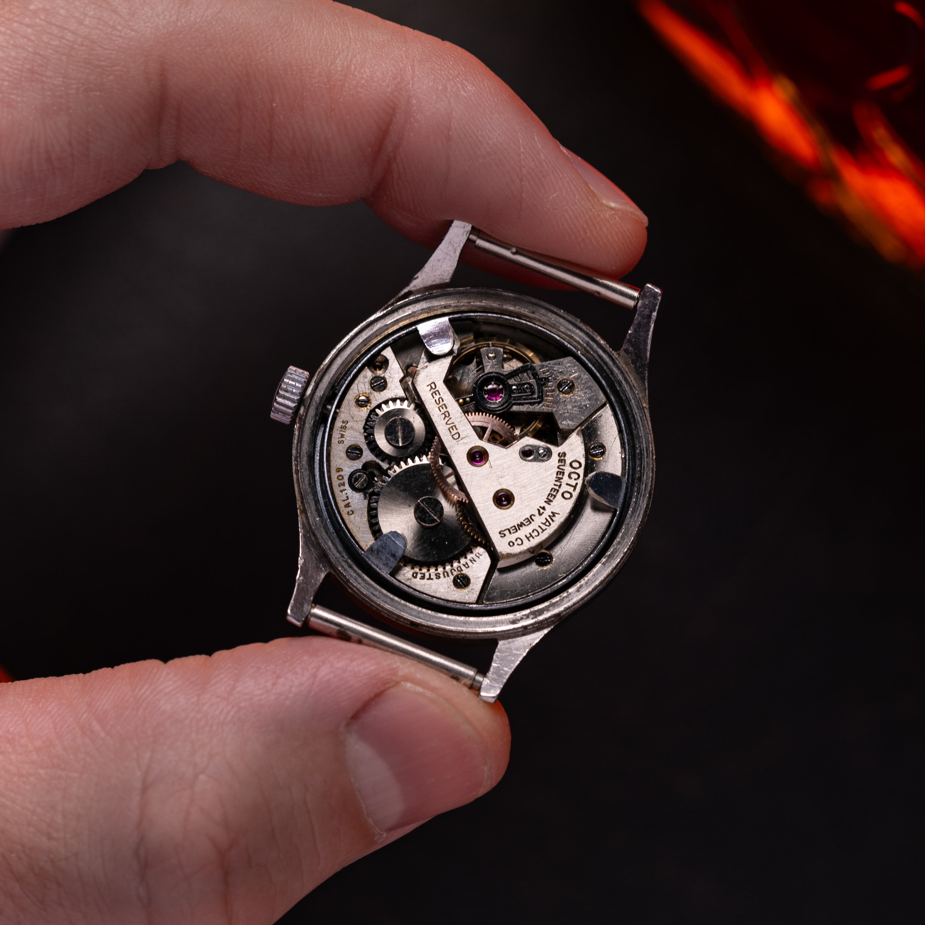 Vintage watch "Octo" with brown dial, Original military watch - VintageDuMarko