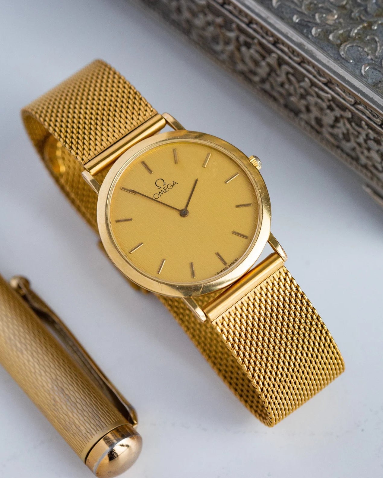 Vintage Watch "Omega De Ville Quartz", Swiss Watch, Slim Unisex Wrist Watch - VintageDuMarko