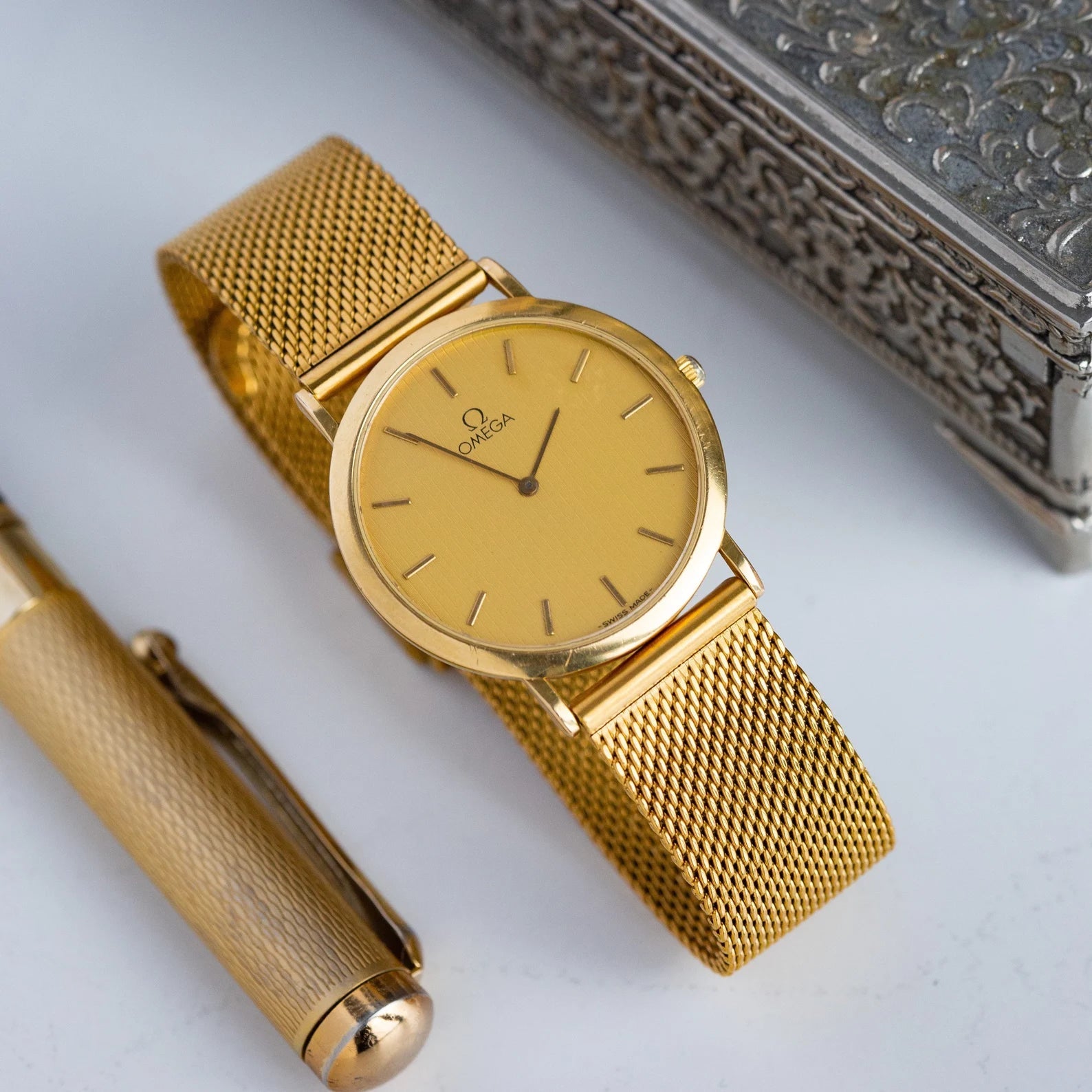 Vintage Watch "Omega De Ville Quartz", Swiss Watch, Slim Unisex Wrist Watch - VintageDuMarko