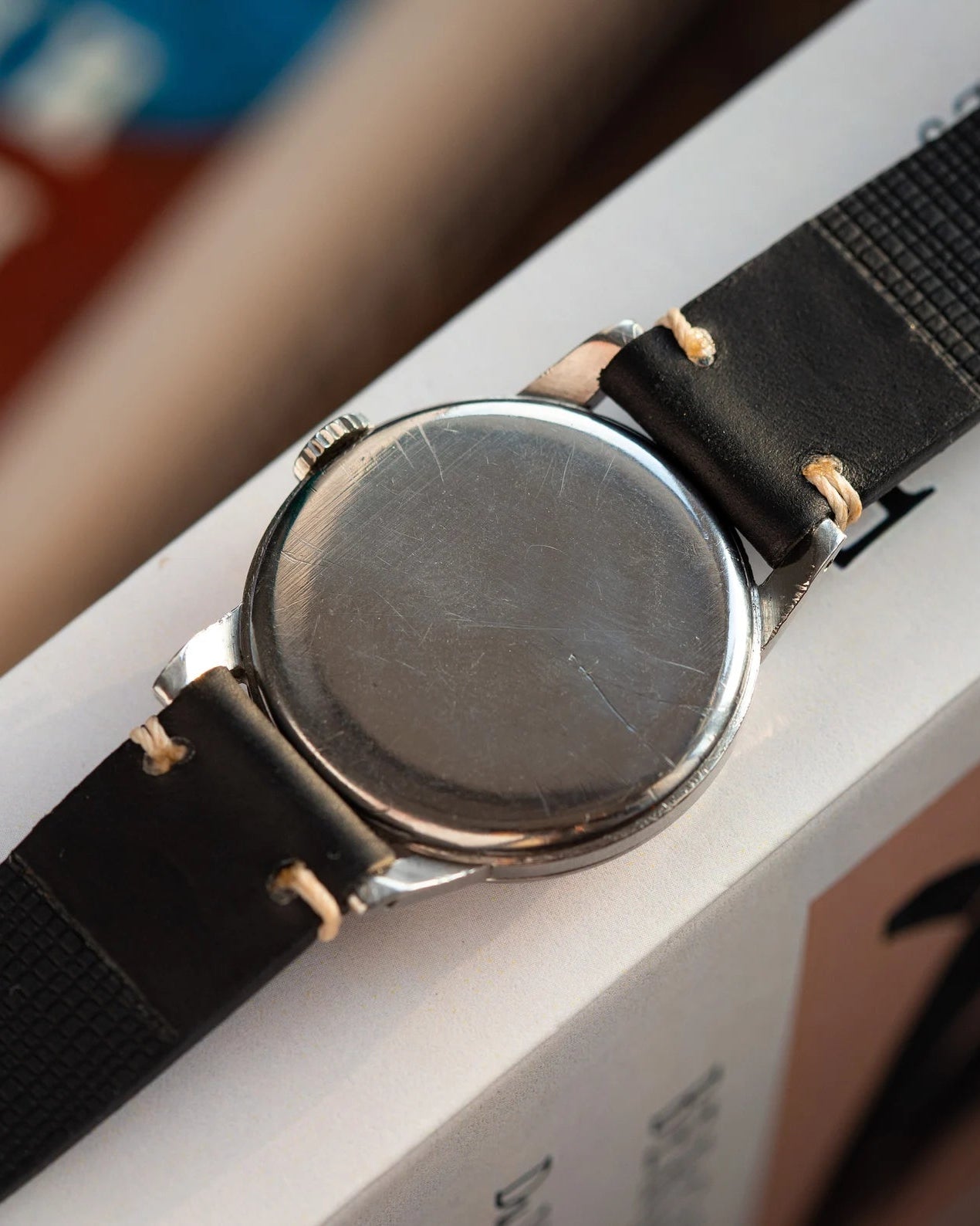 Vintage Watch "Omega" with Black Dial, Rare Swiss Watch - VintageDuMarko