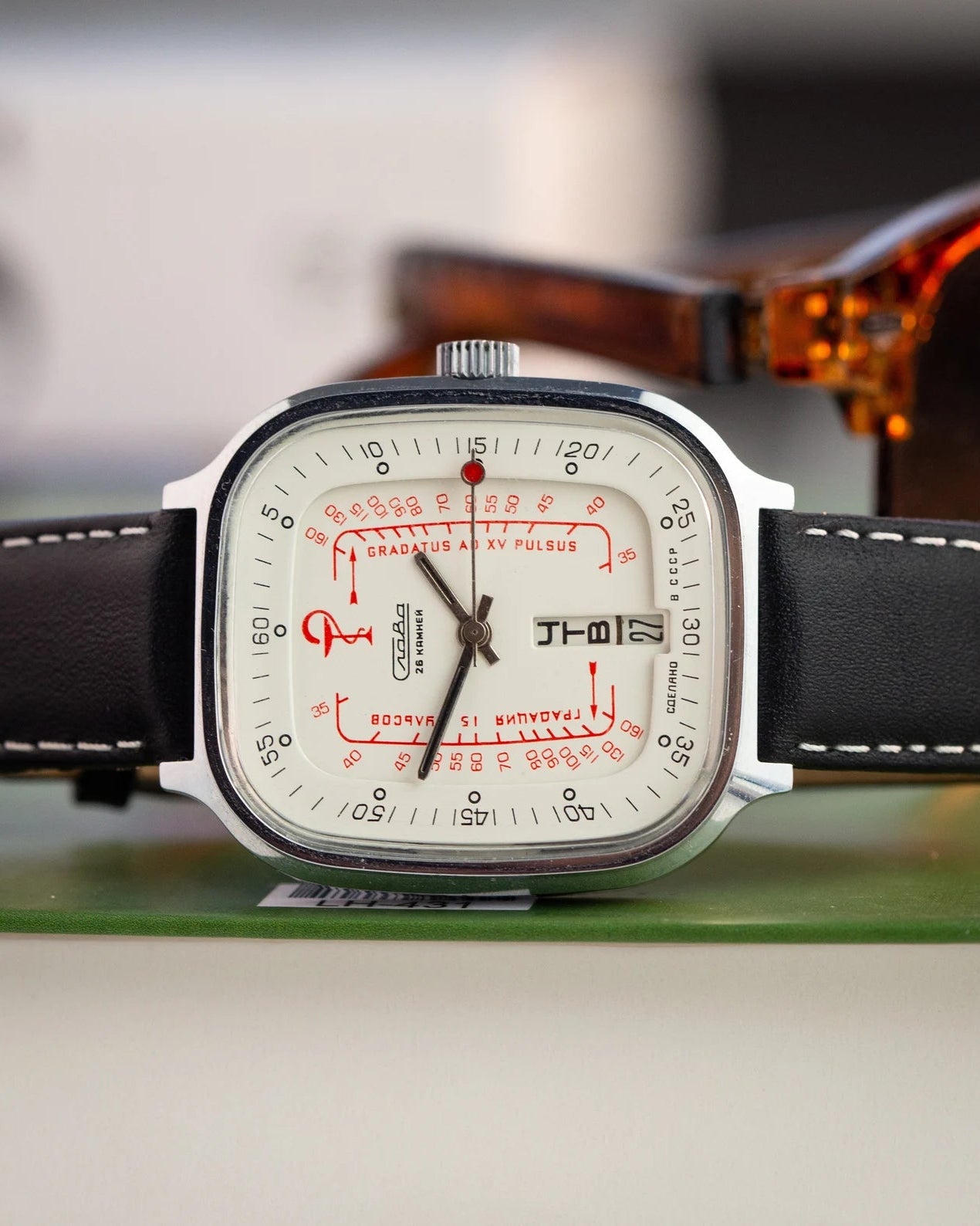 Vintage Watch "Slava Medical", Rare Soviet Watch With Pulsometer Scale - VintageDuMarko