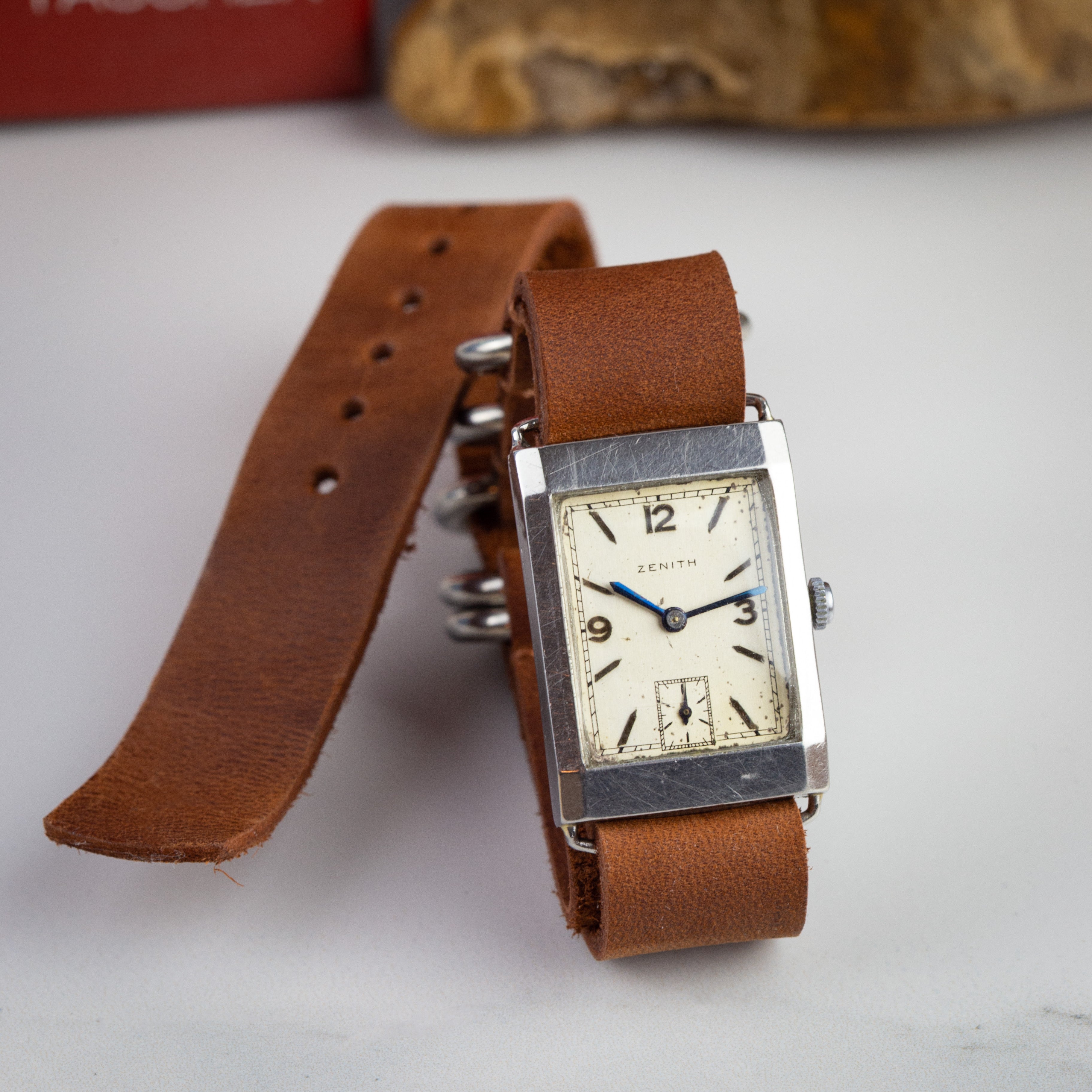 Vintage "Zenith Tank" Watch from 1930's, Swiss Made Military Watch - VintageDuMarko