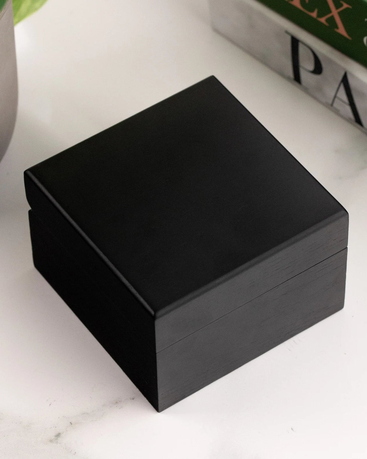 Wooden Black Watch Box for One Watch - VintageDuMarko