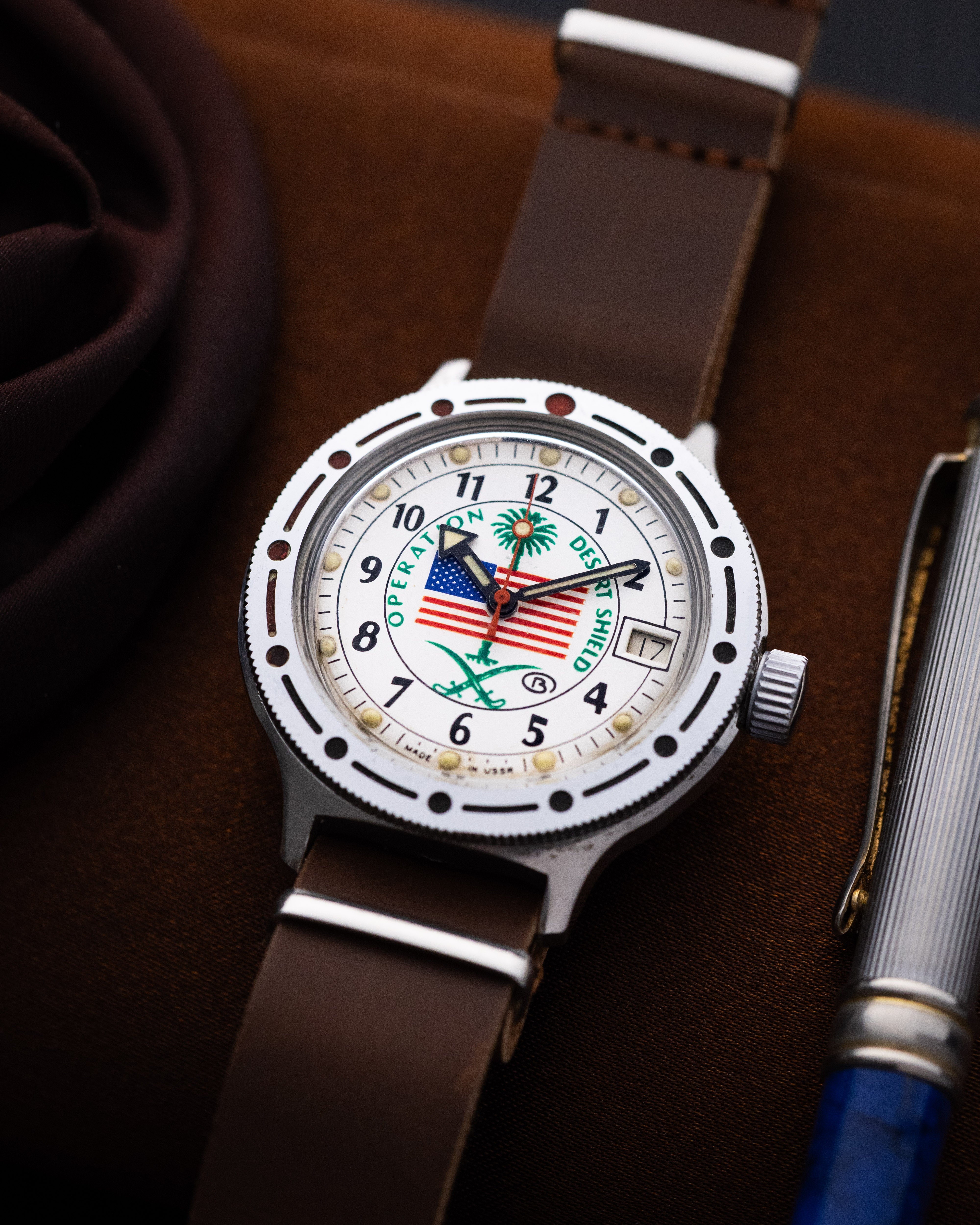 Vintage Vostok Soviet watch, Operation Desert Shield, Original