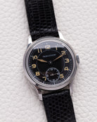Vintage Jaeger-LeCoultre Military Watch, Black Dial, Small Seconds, Manual Wind, Cal. 449/2c from 1940s