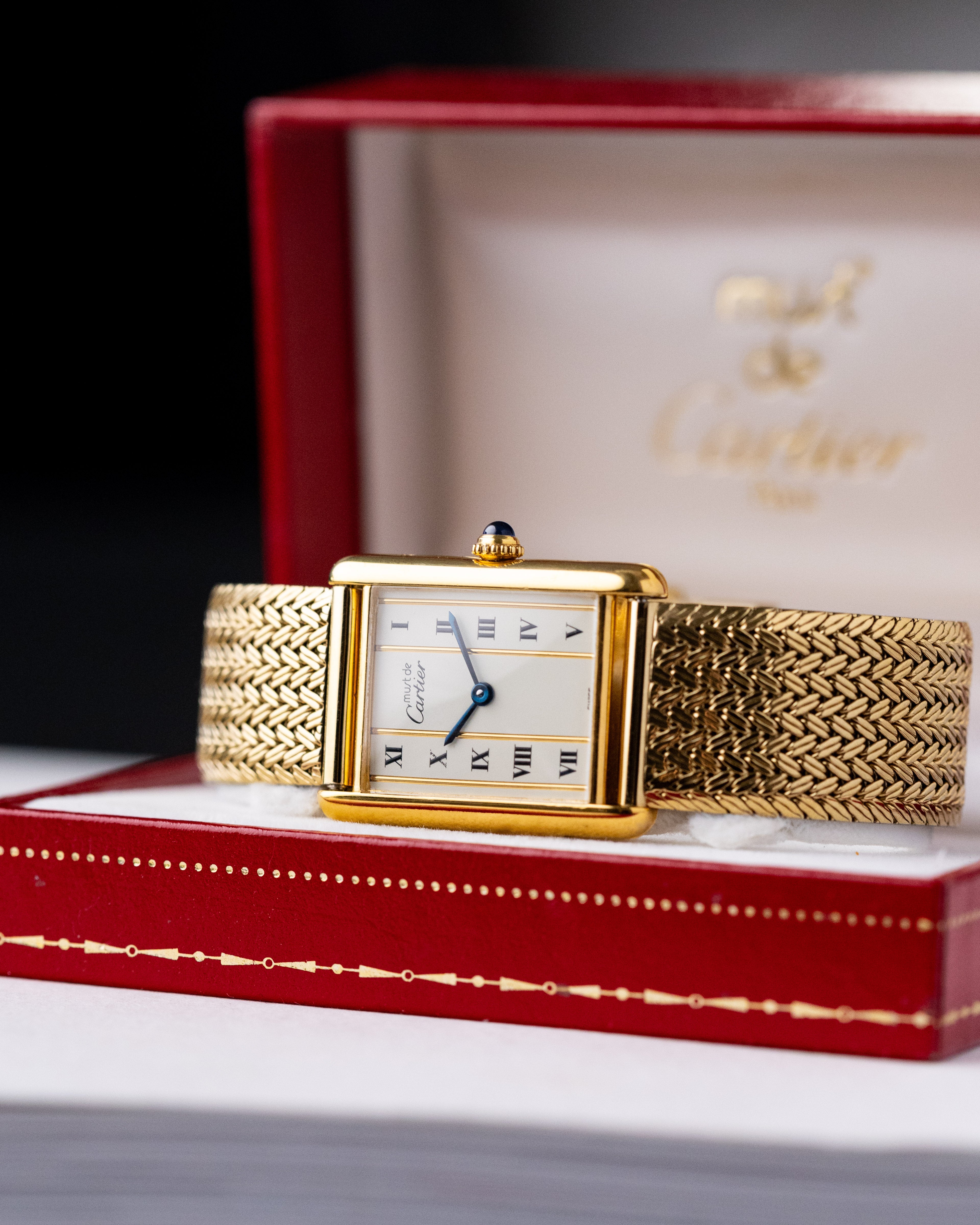 Vintage Must de Cartier Tank Vermeil, Ref. 590005, Column Dial