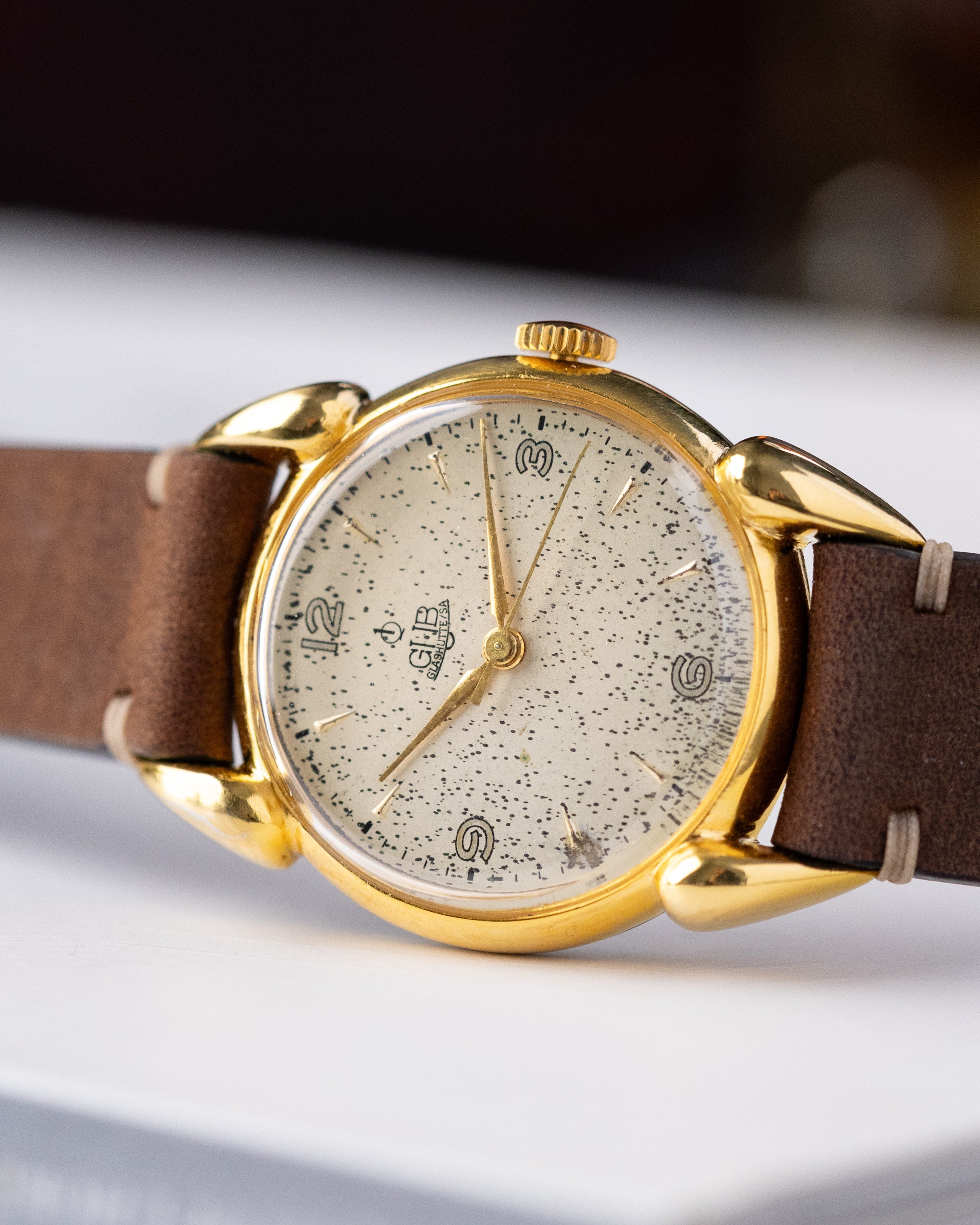 A. Lange & Söhne GUB Caliber 28 Q1, Crab Lugs, Uniqe Patina, Lange VEB Glashütte from 1950's - DuMarko