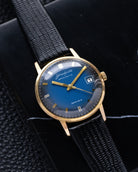 Glashütte Spezimatic, Vintage German Watch, Blue Dial, Gold - plated case from 1970's - DuMarko
