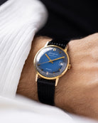 Glashütte Spezimatic, Vintage German Watch, Blue Dial, Gold - plated case from 1970's - DuMarko