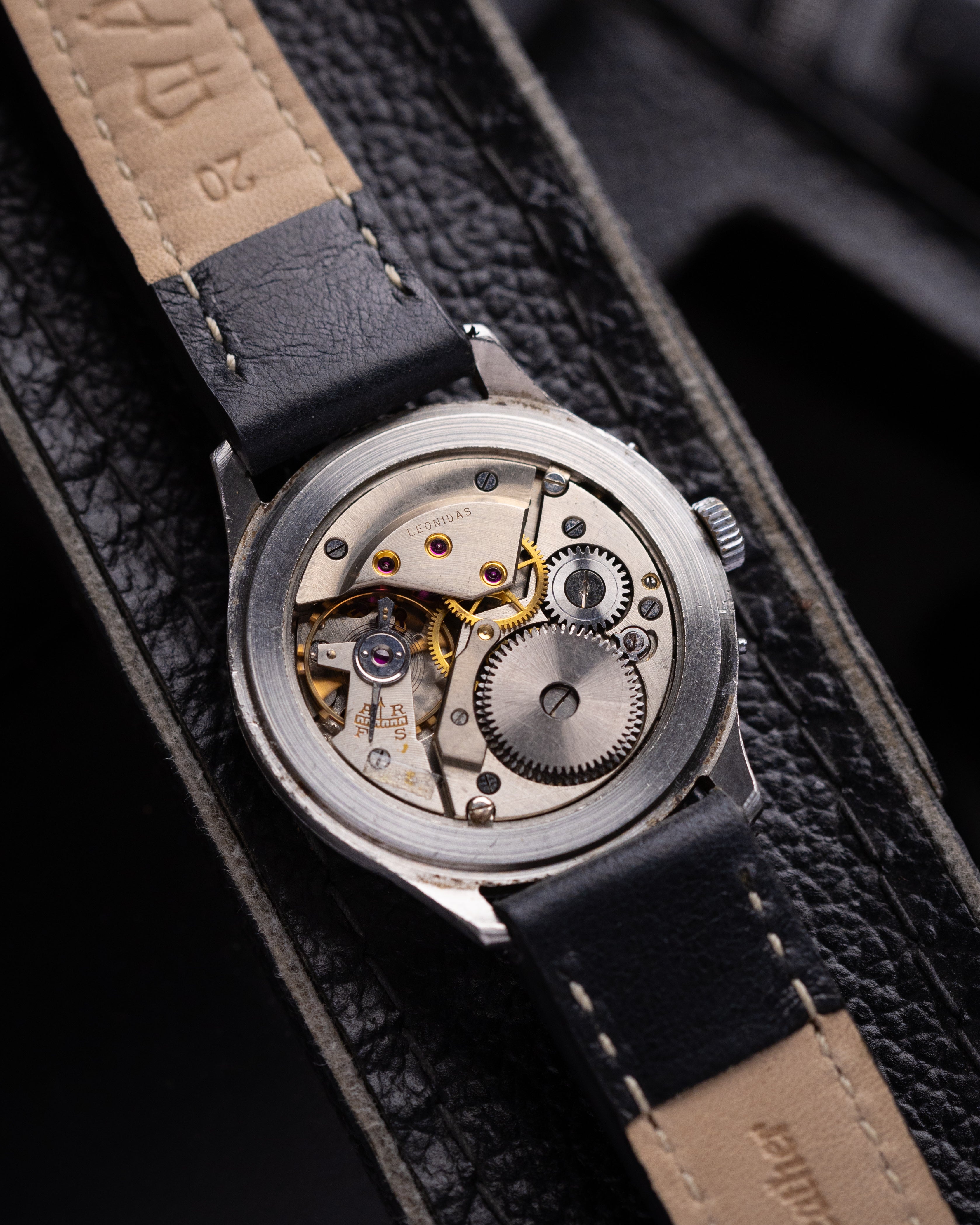 Leonidas Triple Calendar Chronograph watch with Oversize case - VintageDuMarko