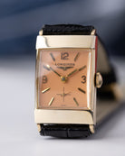 Longines Vintage Art Deco Tank, Rare Salmon Dial, 10K Gold - Filled Case, Cal. 9LT from 1953 - DuMarko