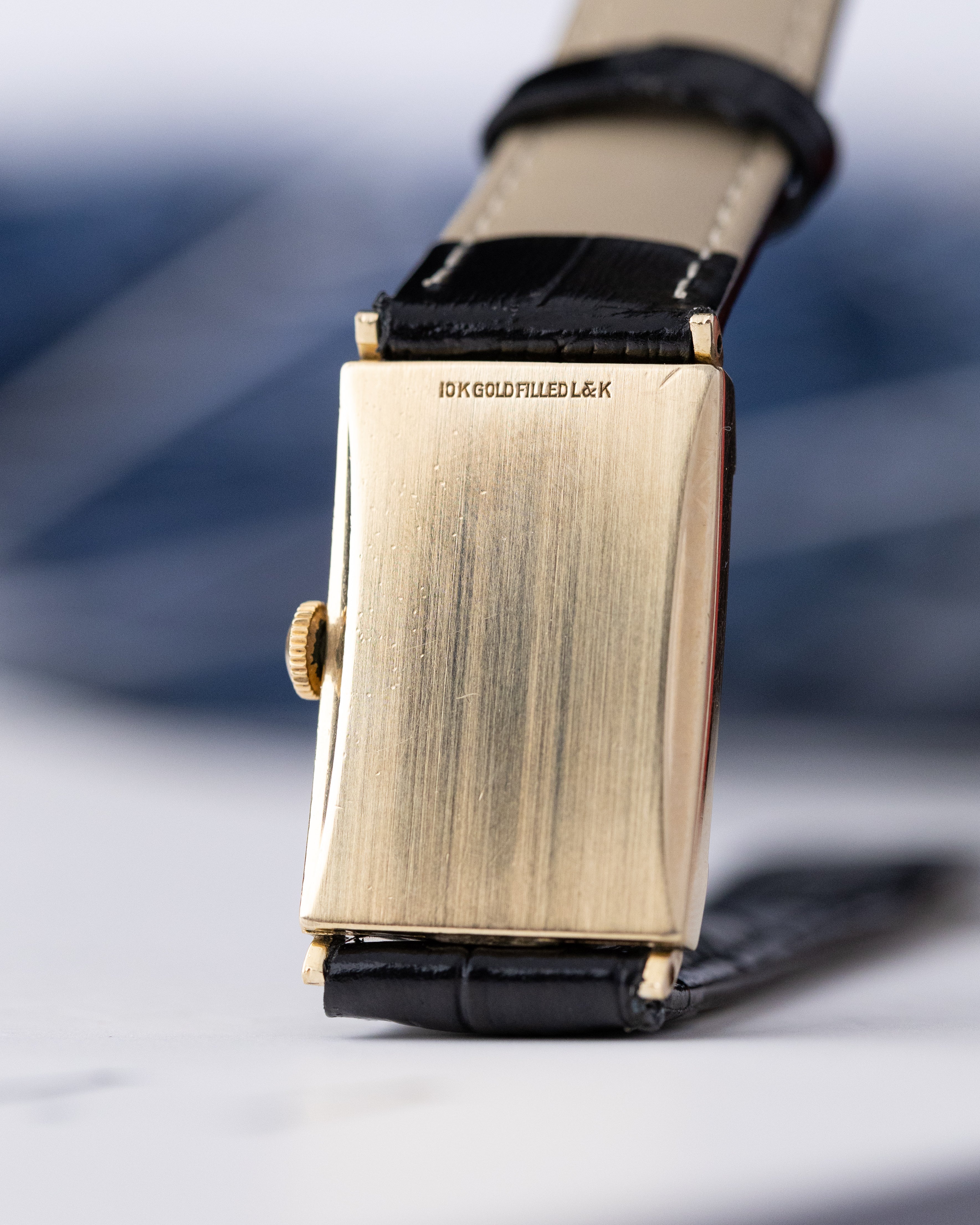 Longines Vintage Art Deco Tank, Rare Salmon Dial, 10K Gold - Filled Case, Cal. 9LT from 1953 - DuMarko