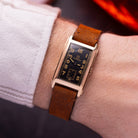 Mens watch "Omega" Solid Gold Cartier Style Tank from 1940s - VintageDuMarko