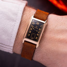 Mens watch "Omega" Solid Gold Cartier Style Tank from 1940s - VintageDuMarko