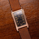 Mens watch "Omega" Solid Gold Cartier Style Tank from 1940s - VintageDuMarko