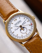 *NOS* Vintage Longines Charleston Triple Date Moonphase Ref. 5219, Quartz Cal. L224.2, Gold Plated, NOS 1990s - DuMarko