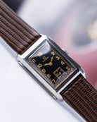 Omega Art Deco Tank, Vintage Swiss watch, Black Gilt Dial, Cal. T17 from 1930’s - DuMarko