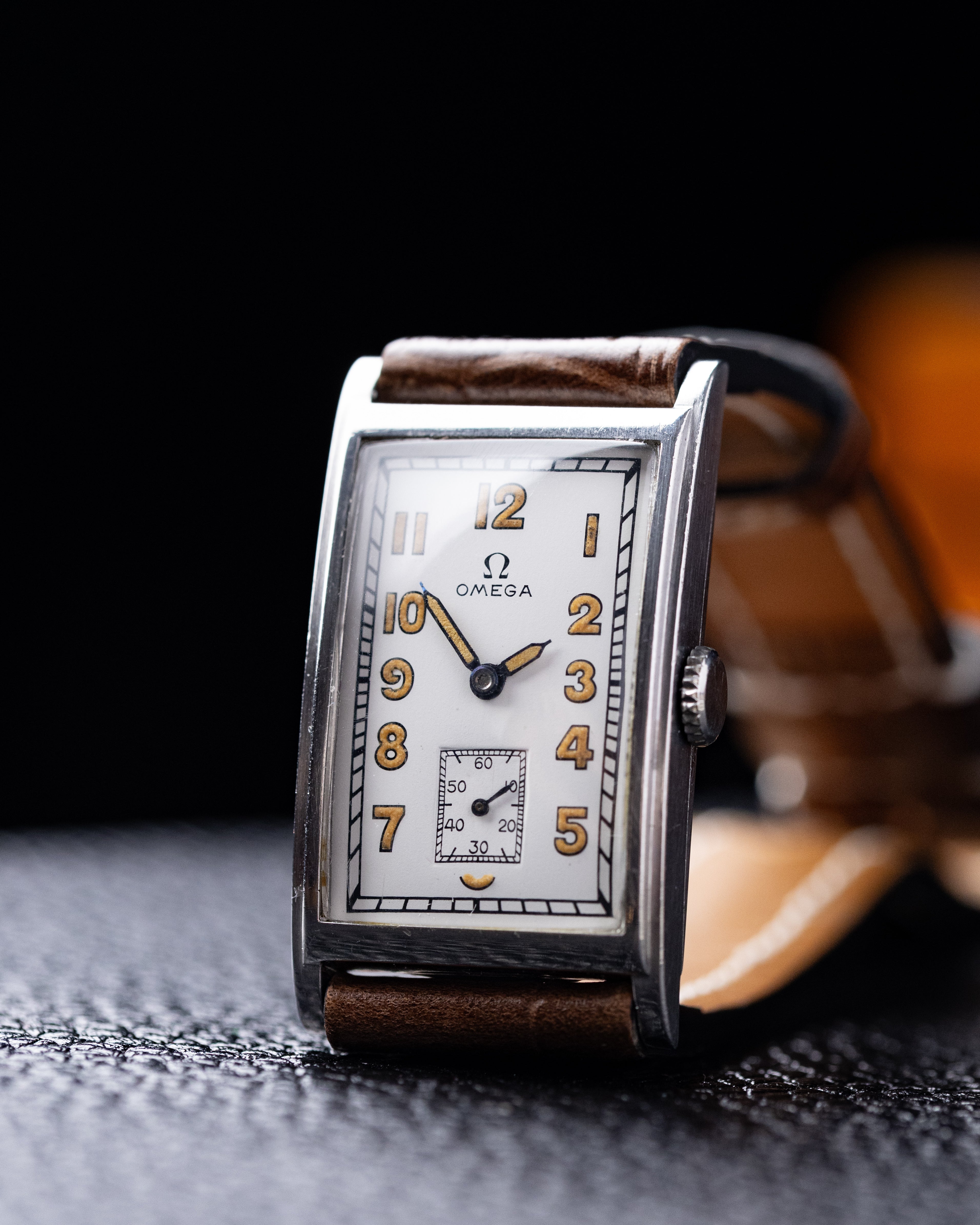 Omega Classic Art Deco Steel Tank, Vintage Swiss Watch, Cal Omega Classic Art Deco Steel Tank, Vintage Swiss Watch, Cal