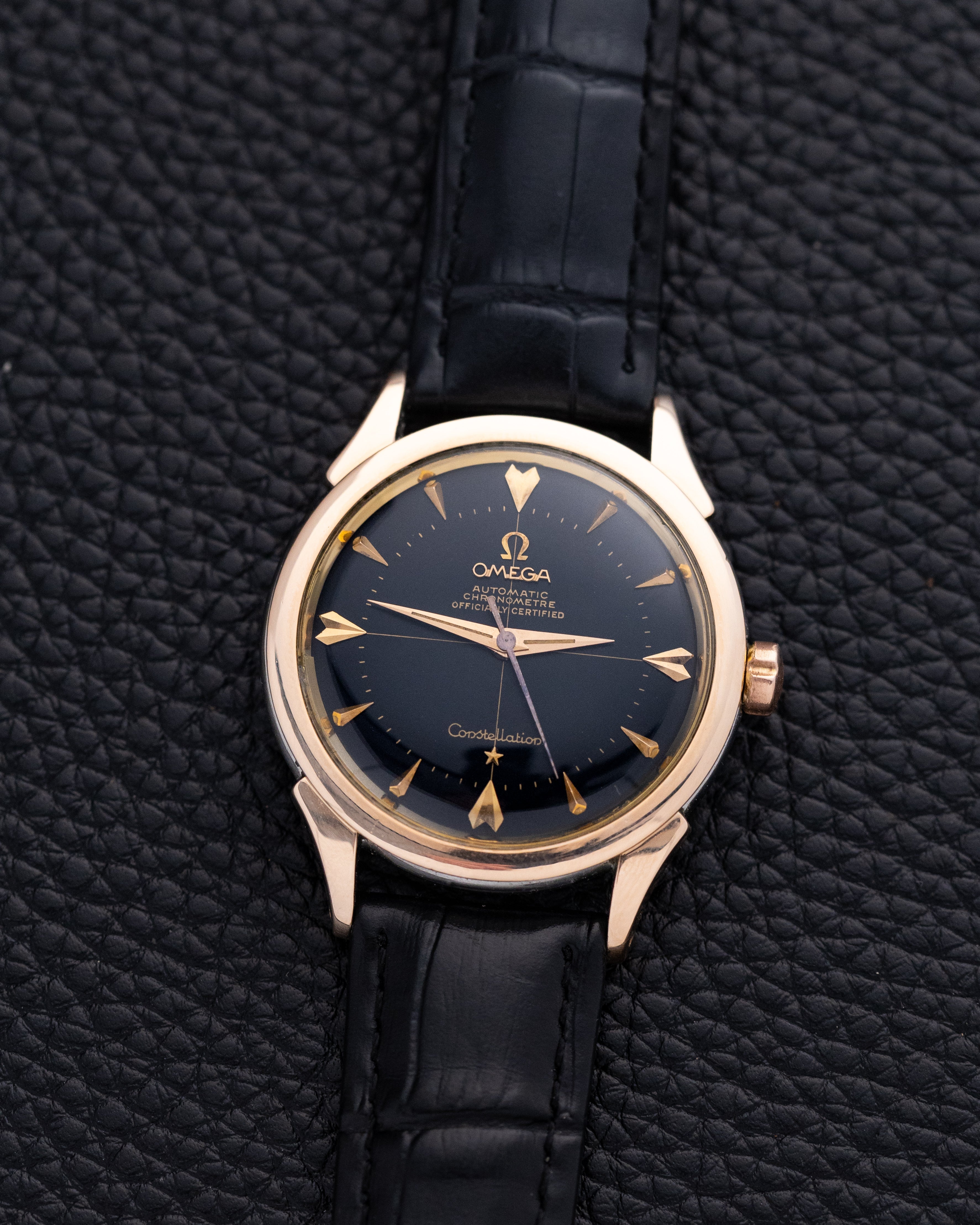 Omega Constellation, Vintage Swiss Watch, Ref. 2852 - 4 SC, Black Crosshair Dial from 1958 - DuMarko