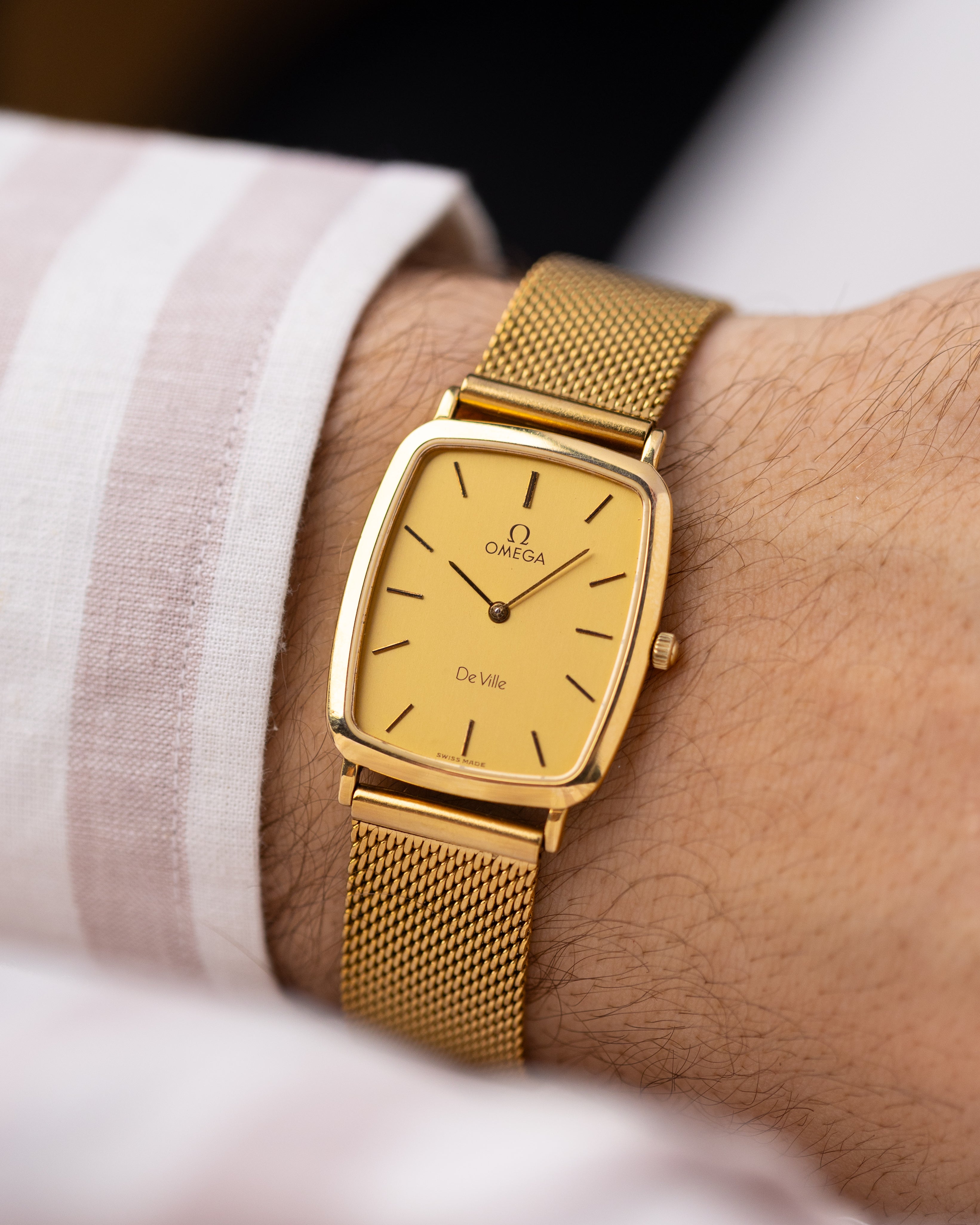 Omega De Ville, Vintage Quartz Watch, Extra Slim Dress Case from 1980's - DuMarko