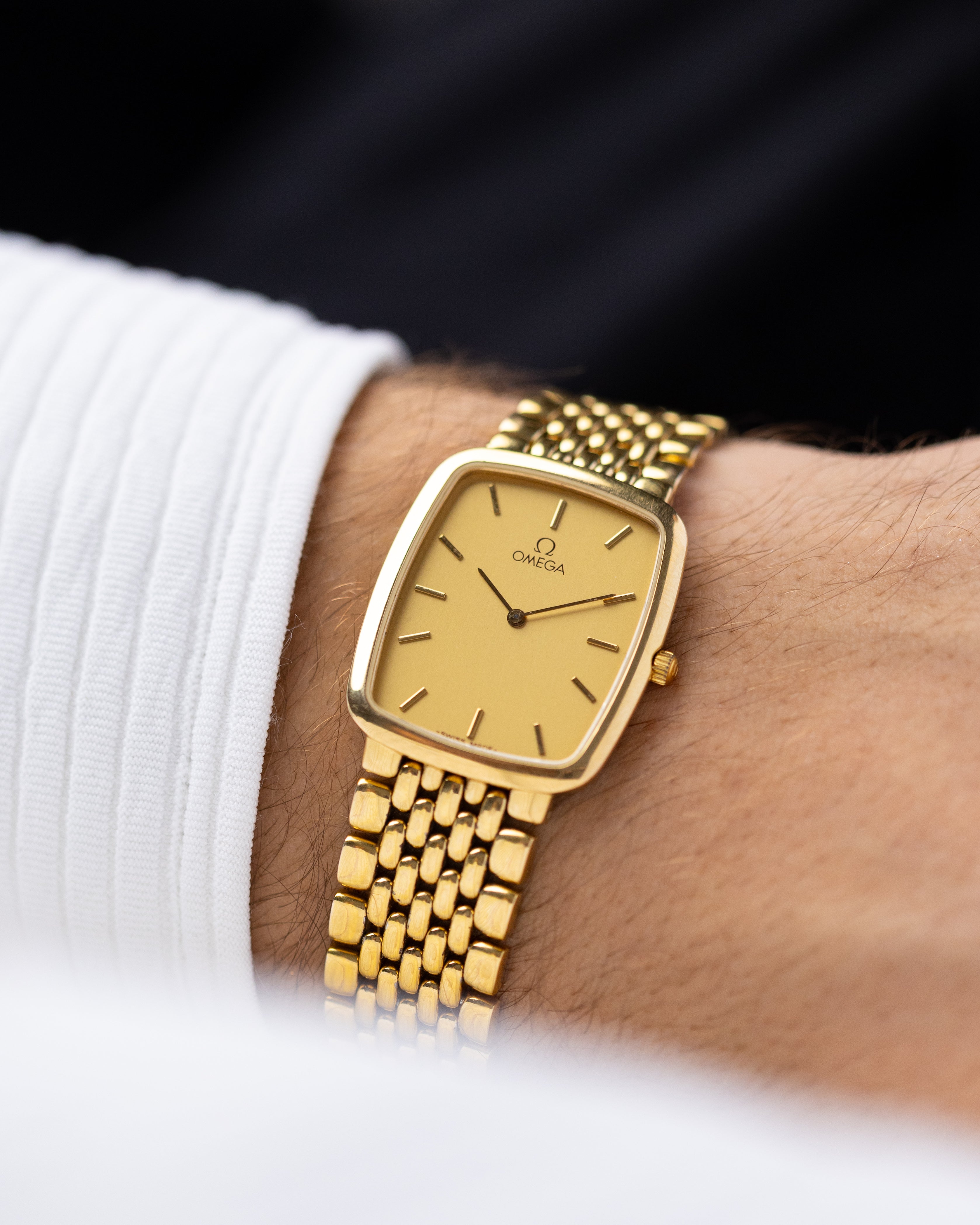 Omega De Ville, Vintage Quartz Watch, Extra Slim Dress Case from