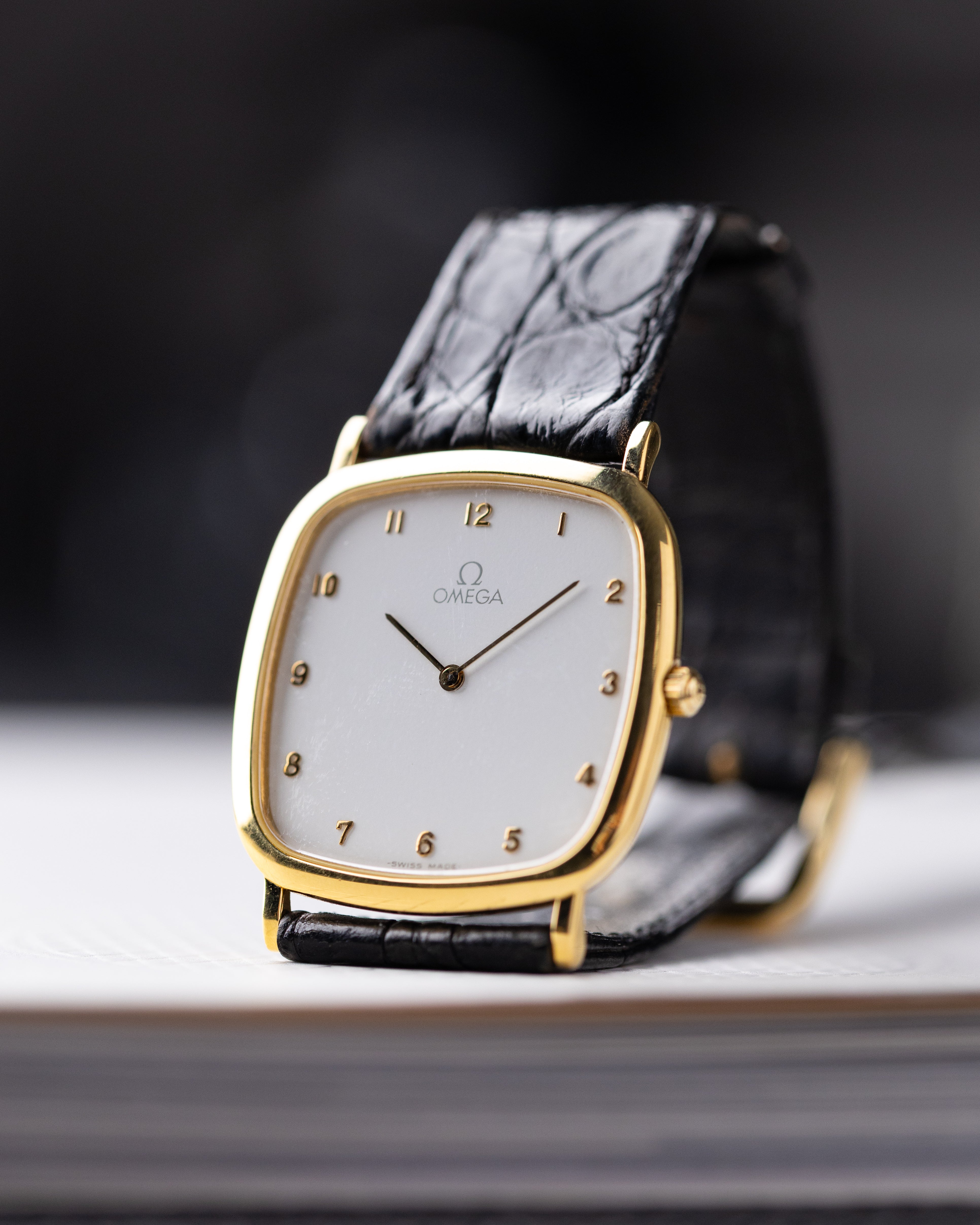 Omega De Ville, Vintage Quartz Watch, Extra Slim Dress Case